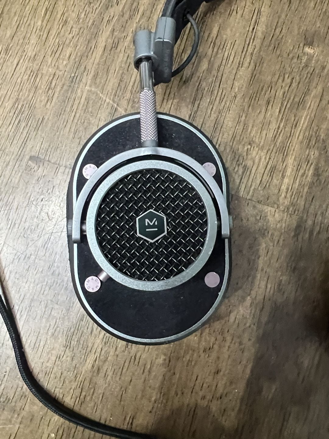 Master And Dynamic MH40 Over Ear Wired Headphones Black Silver 2