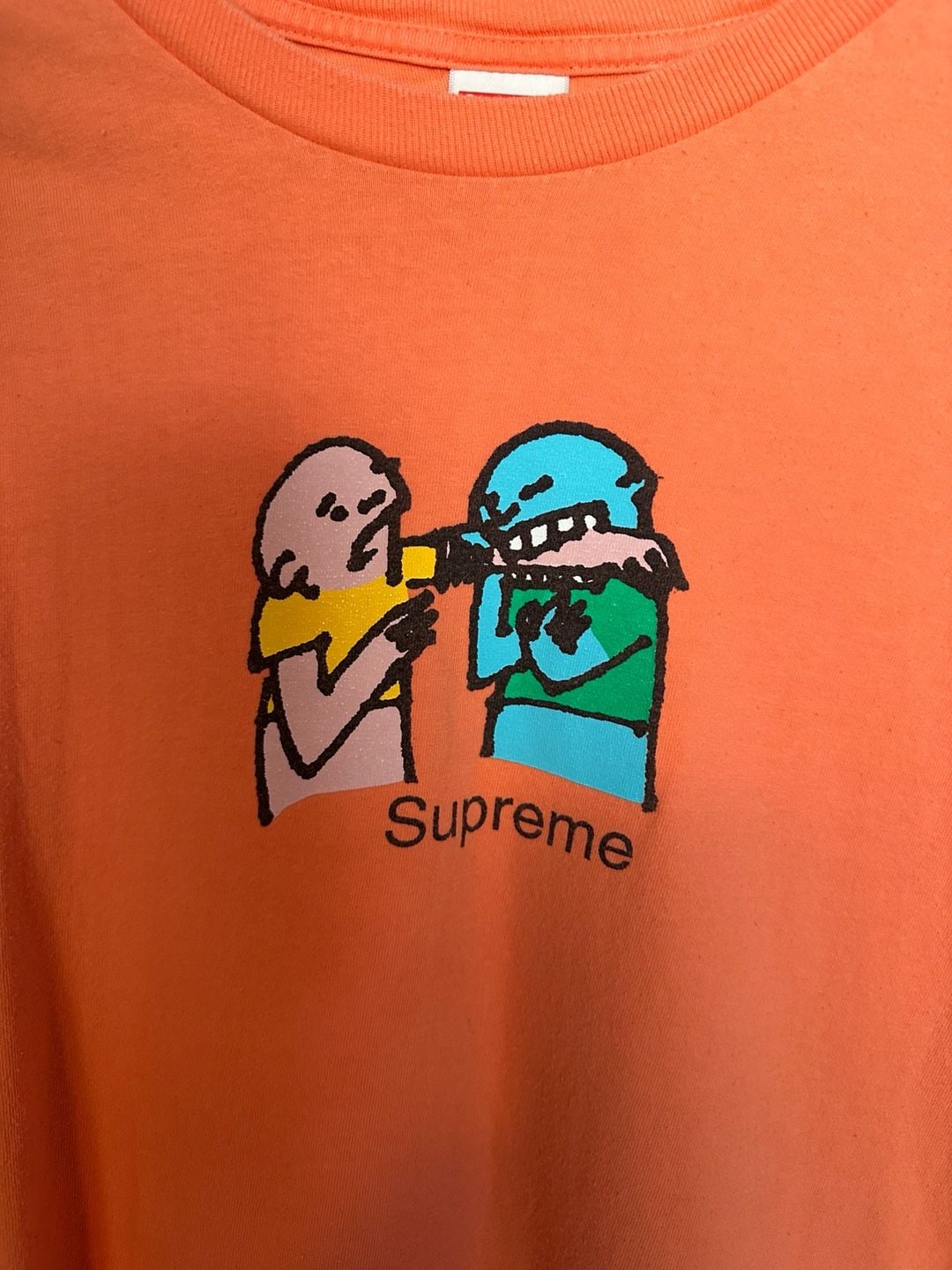 Supreme T-Shirt Size M Orange Graphic Tee 4