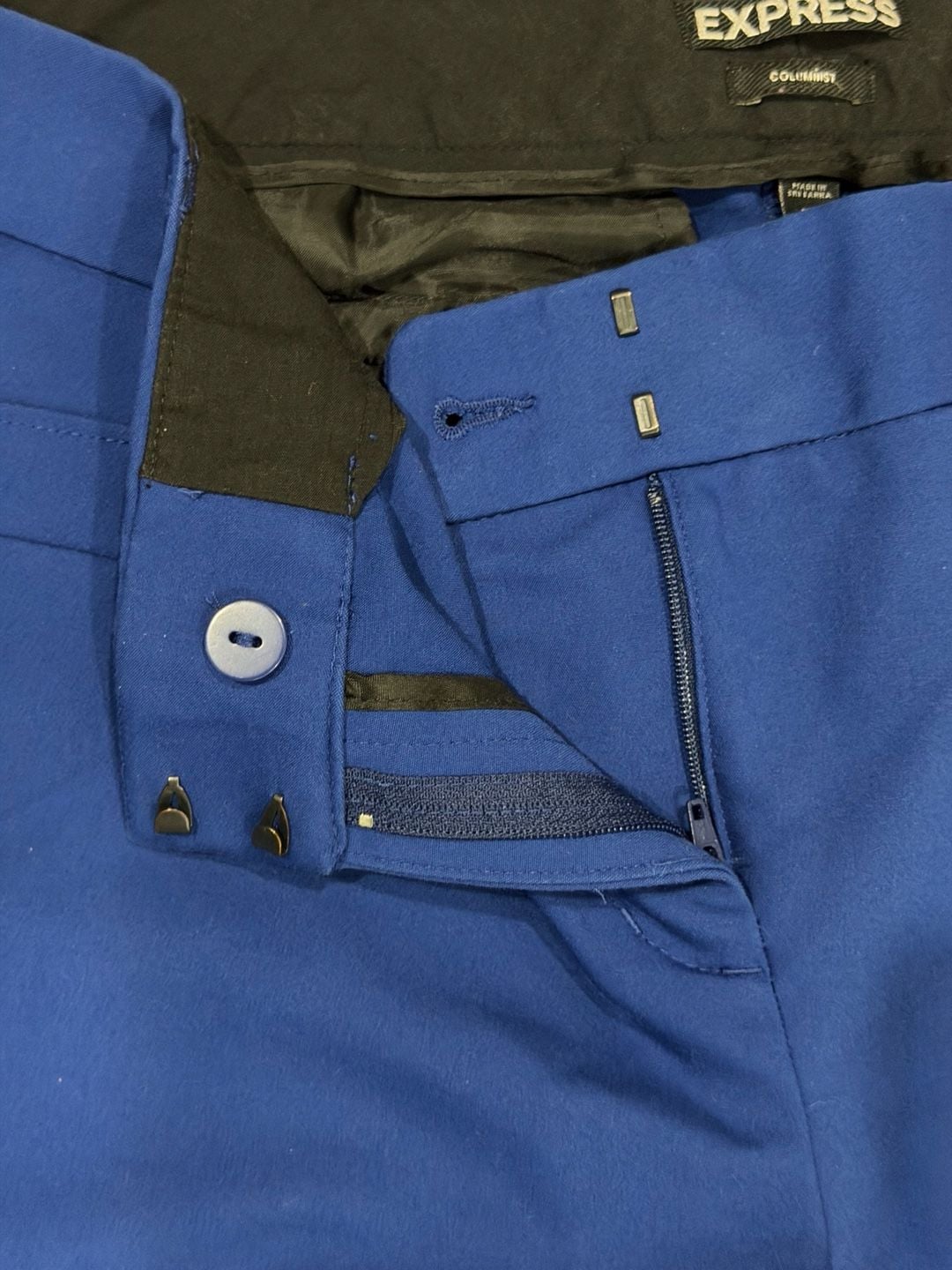 Express Columnist Pants Size 12R Blue Career Dress Trousers 4