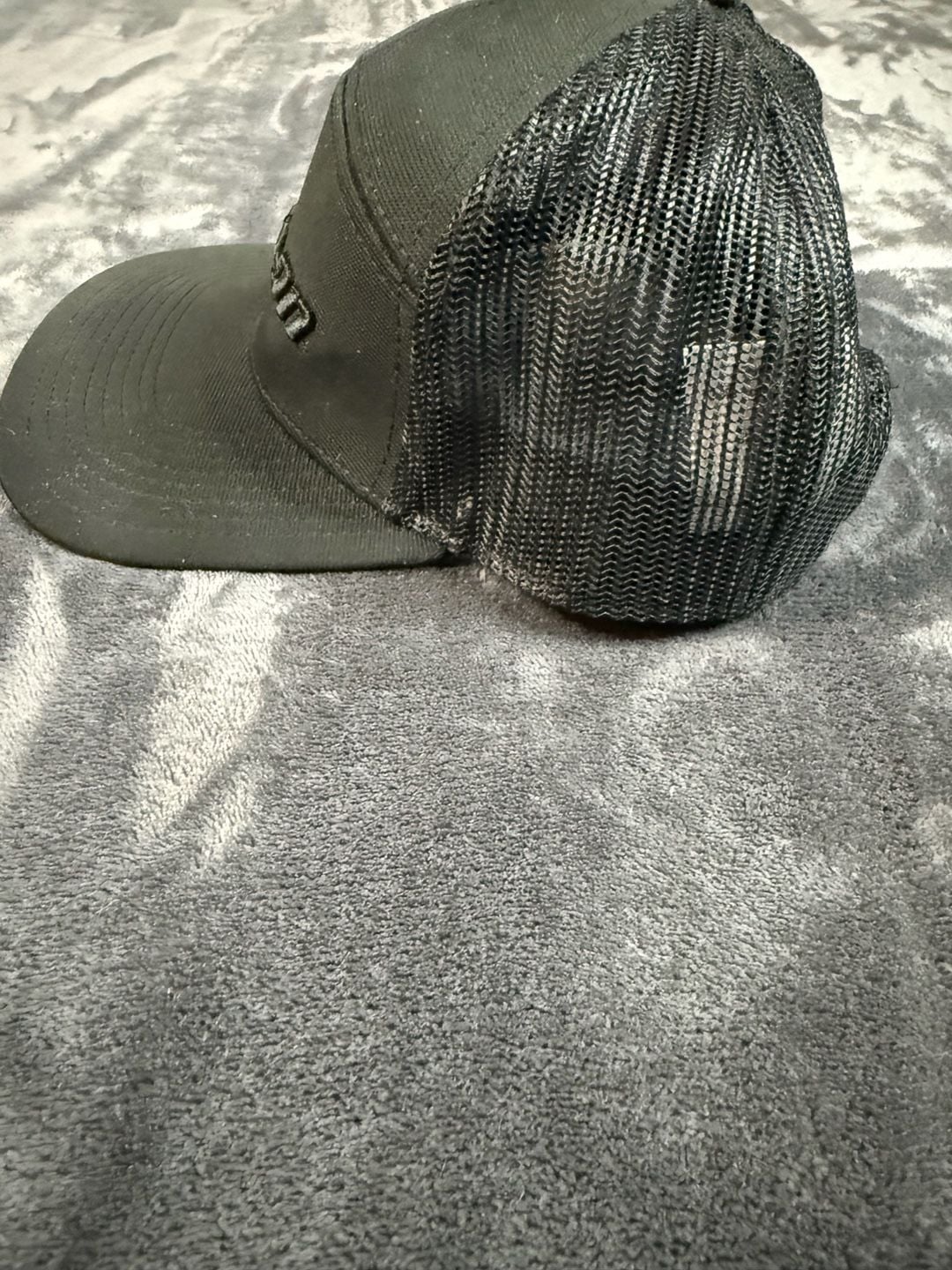 Snap-on Trucker Hat Black Mesh Adjustable Snapback#181 3