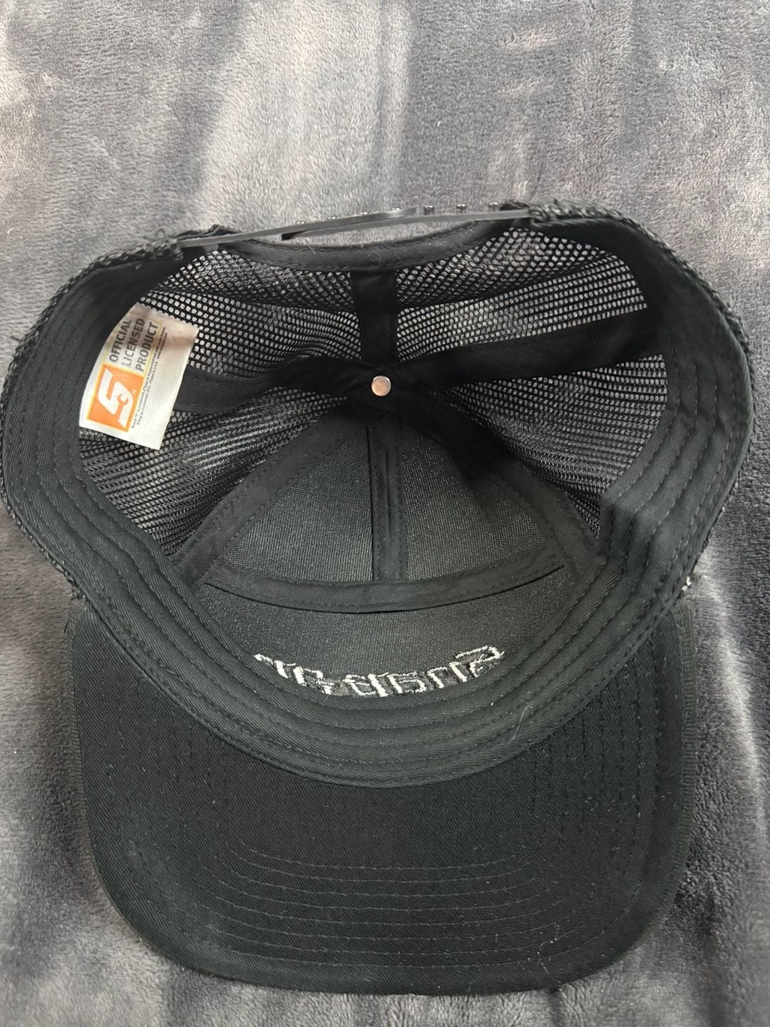 Snap-on Trucker Hat Black Mesh Adjustable Snapback#181 4