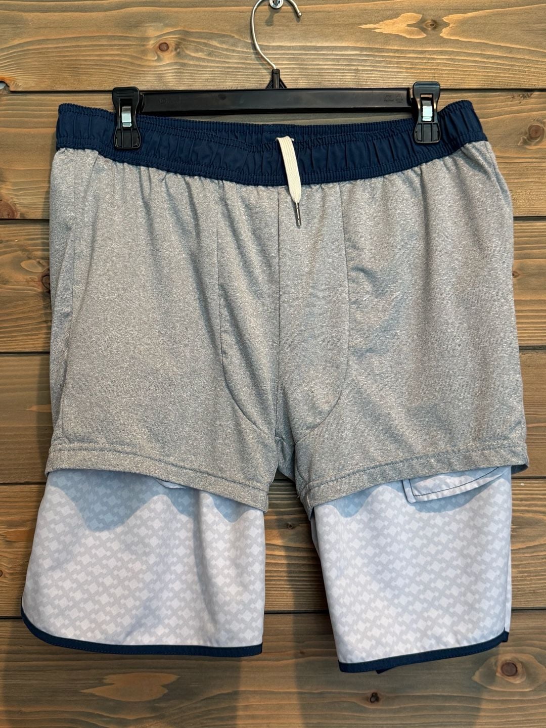 Fair Harbor The Anchor Swim Trunks Geometric Pattern Blue L 8