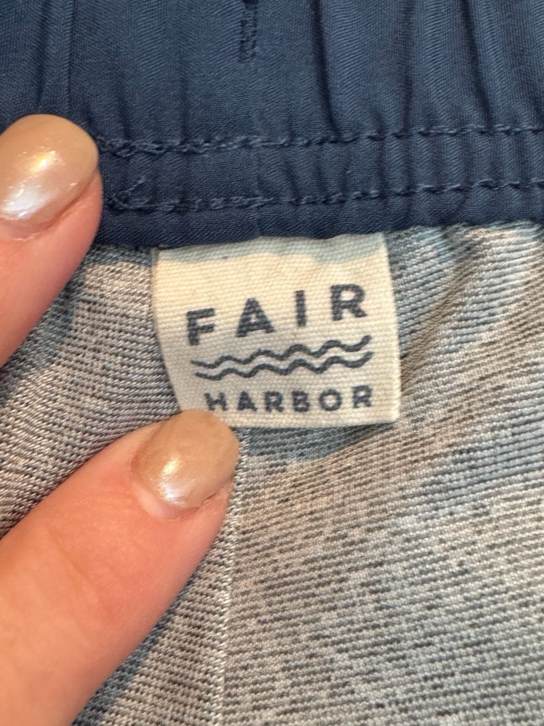 Fair Harbor The Anchor Swim Trunks Geometric Pattern Blue L 10
