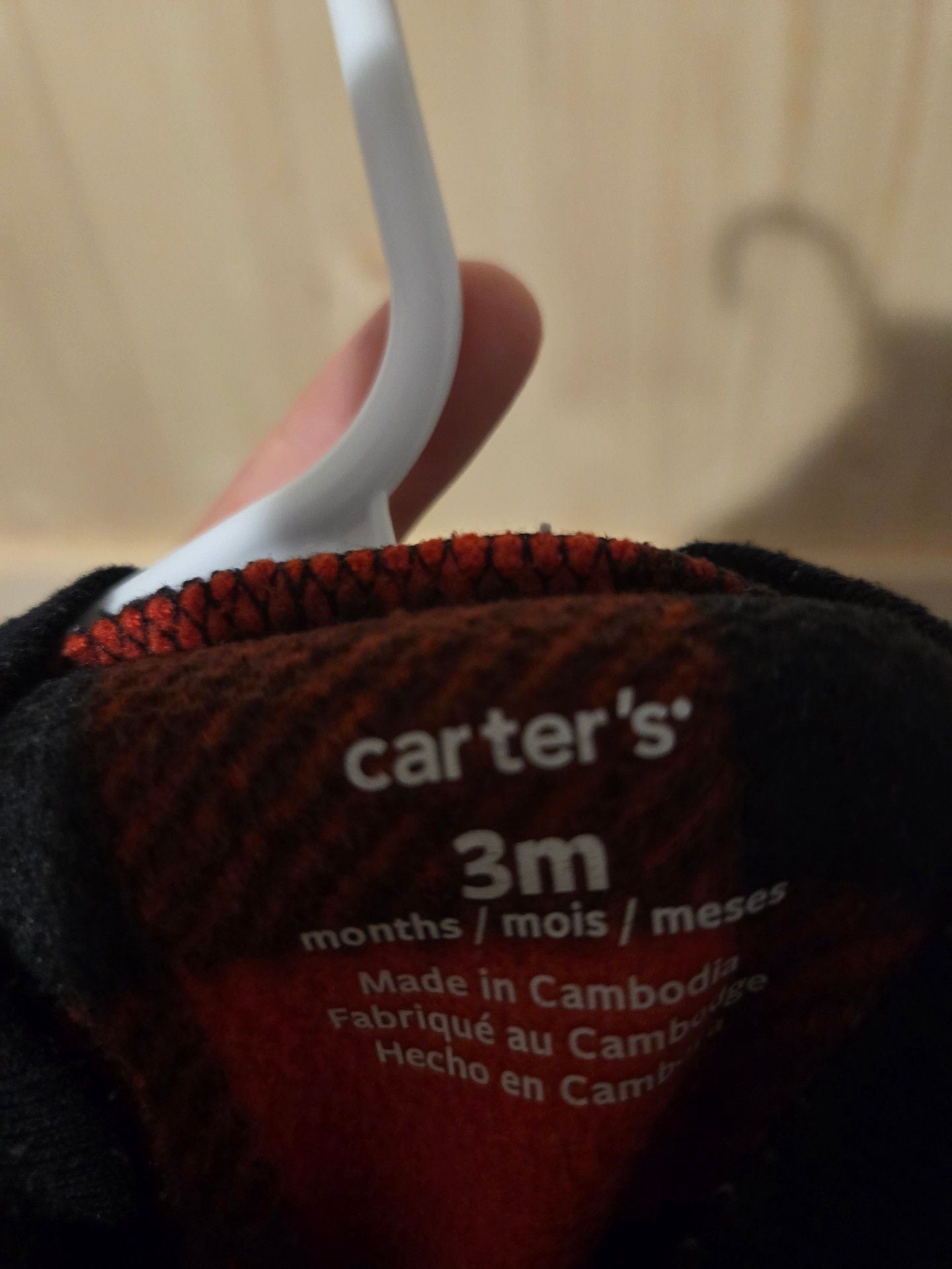 Carter's Microfleece Moose Size 3m Red 7