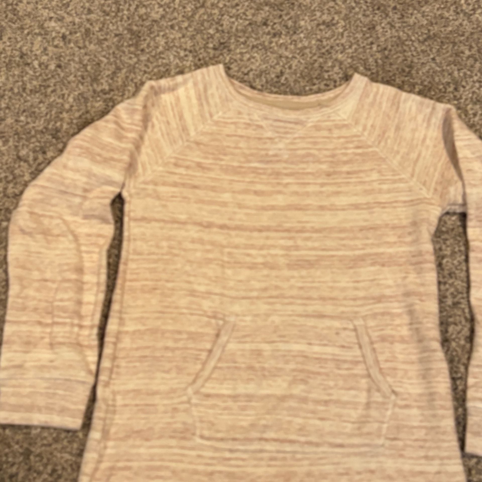 Lands' End Sweatshirt Dress Size 6X Marled Tan Long Sleeve 3