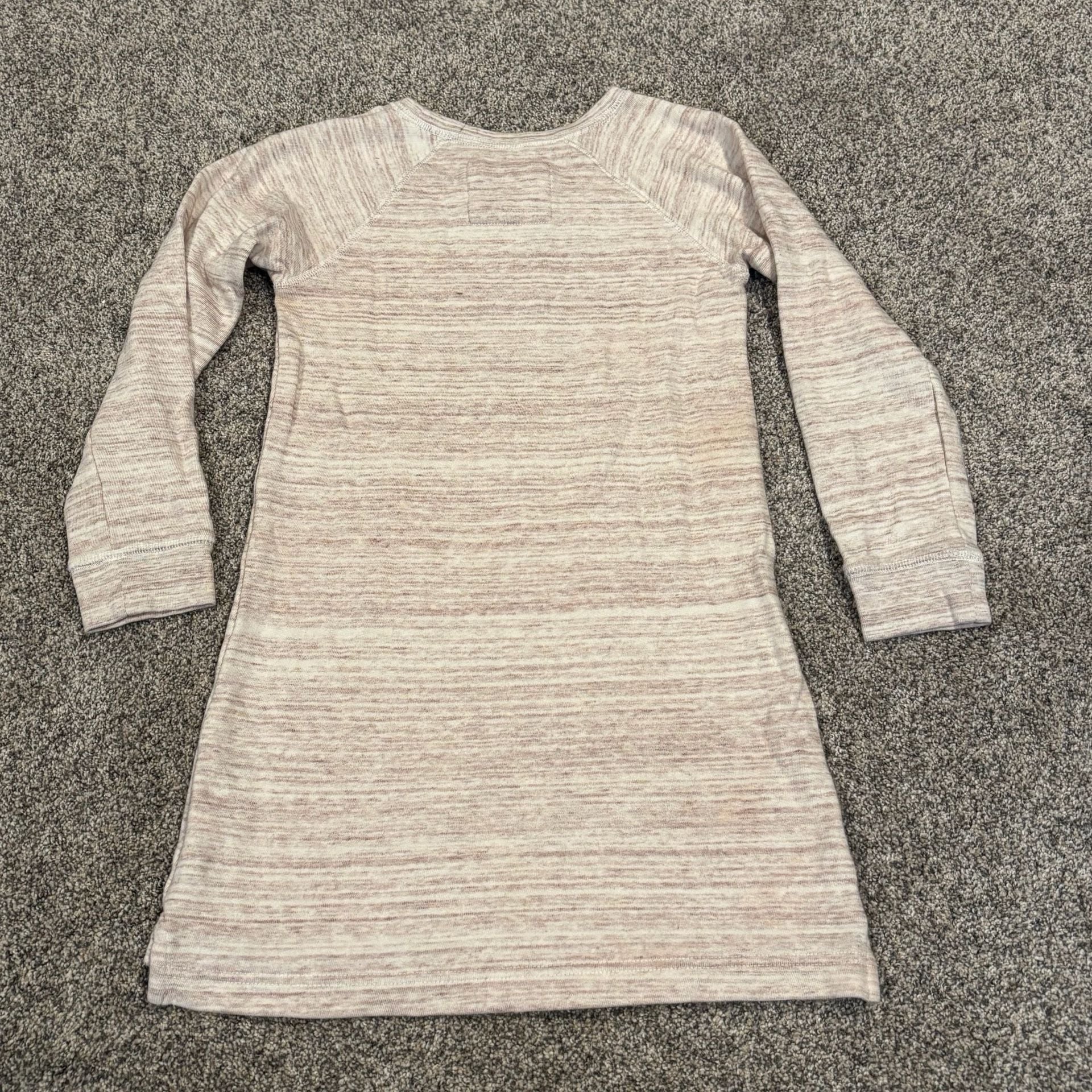 Lands' End Sweatshirt Dress Size 6X Marled Tan Long Sleeve 4