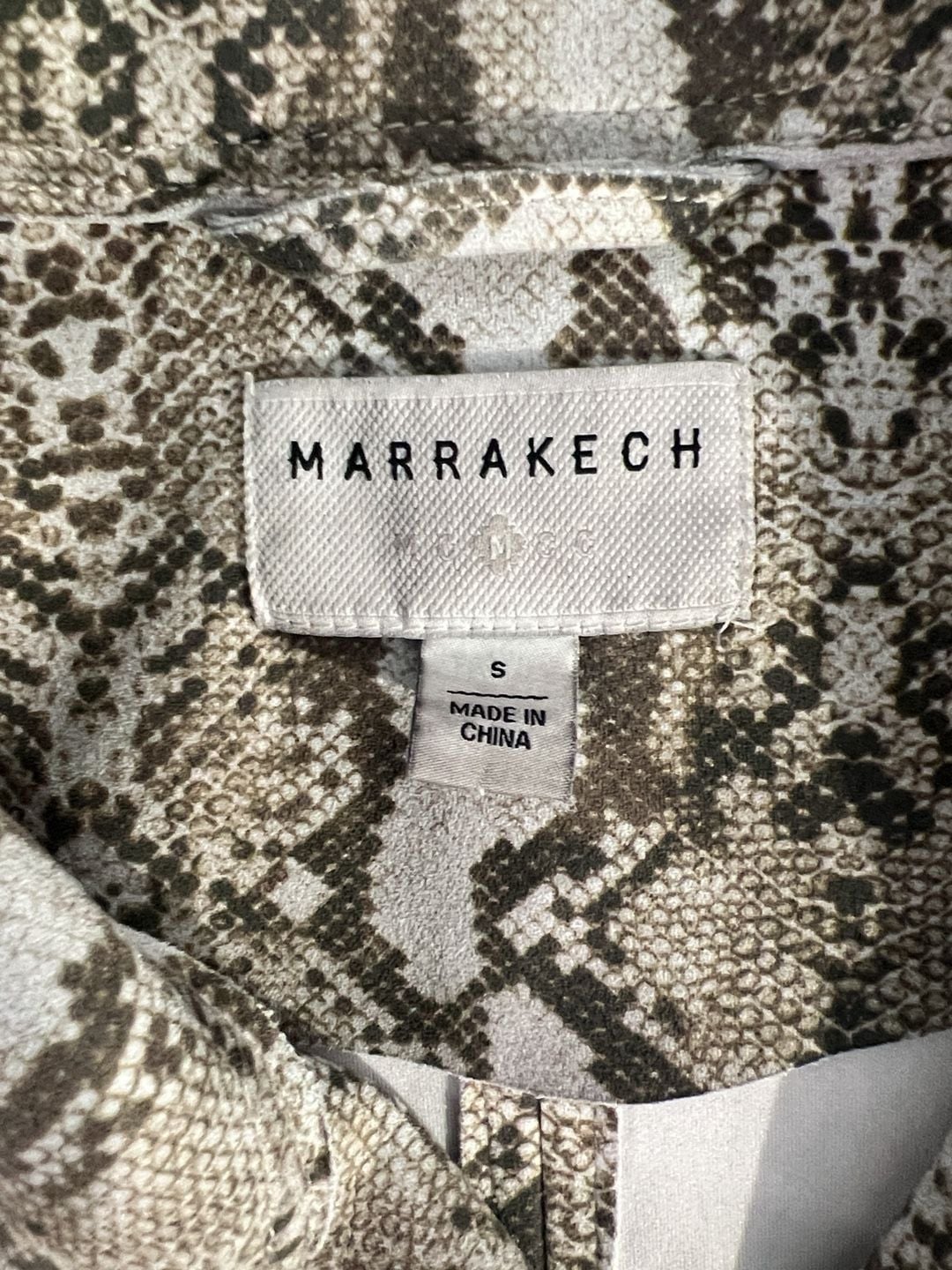 Marrakech Snakeskin Moto Jacket Size S Suede Faux Leather Biker Zip 3
