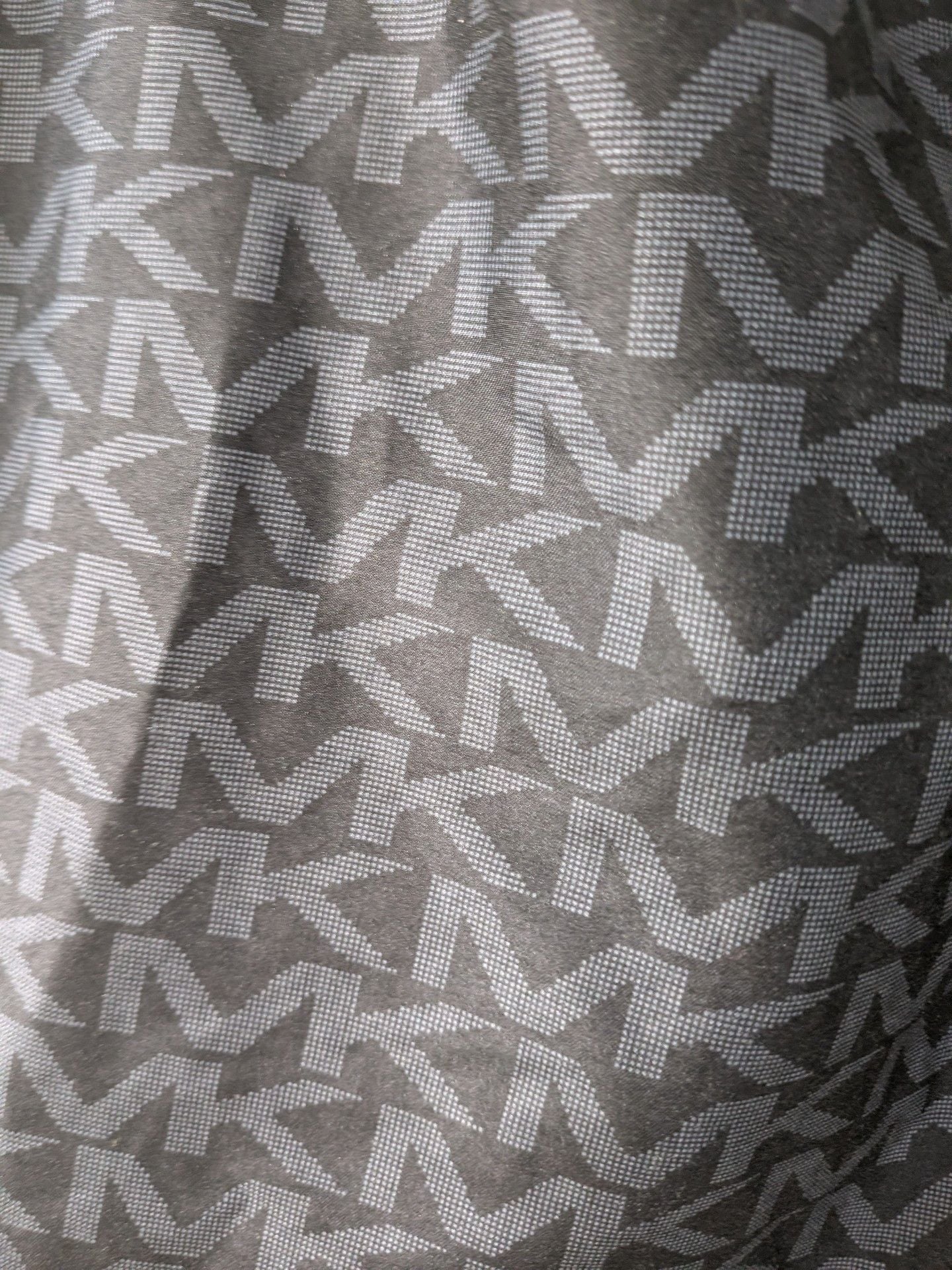 Michael Kors Swim Trunks Black MK Monogram Logo Print Drawstring 5