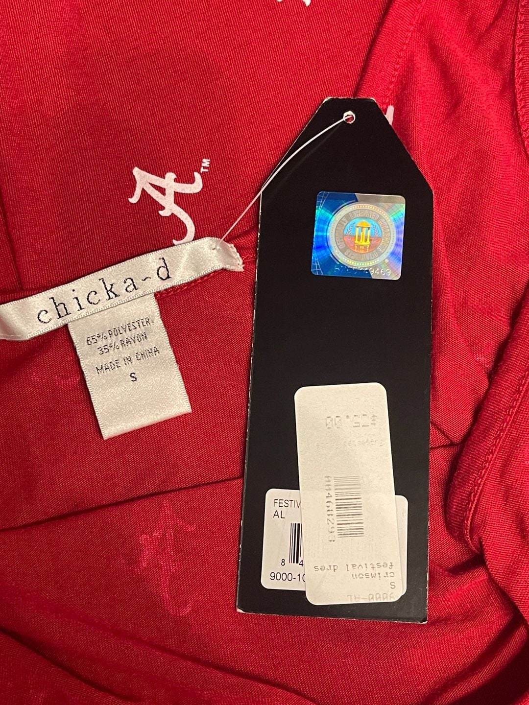 Chicka-d NCAA Alabama Crimson Tide Festival Dress Small NWT Red Gameday 5