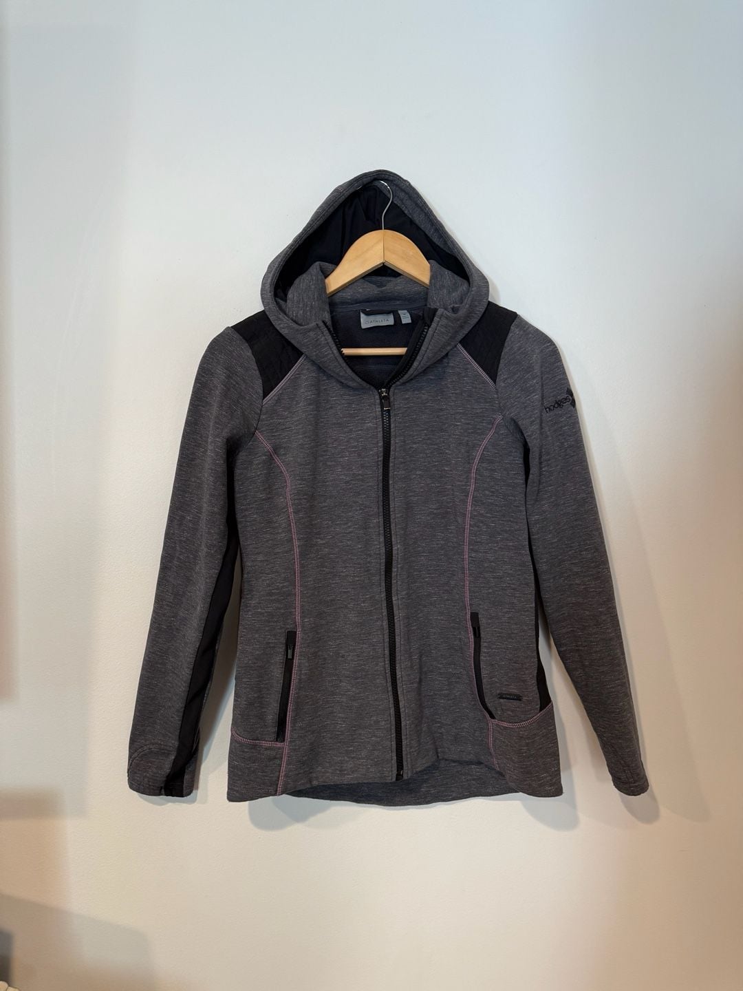 Athleta Stronger Full Zip Hoodie Size M Gray Hodges Mace 2
