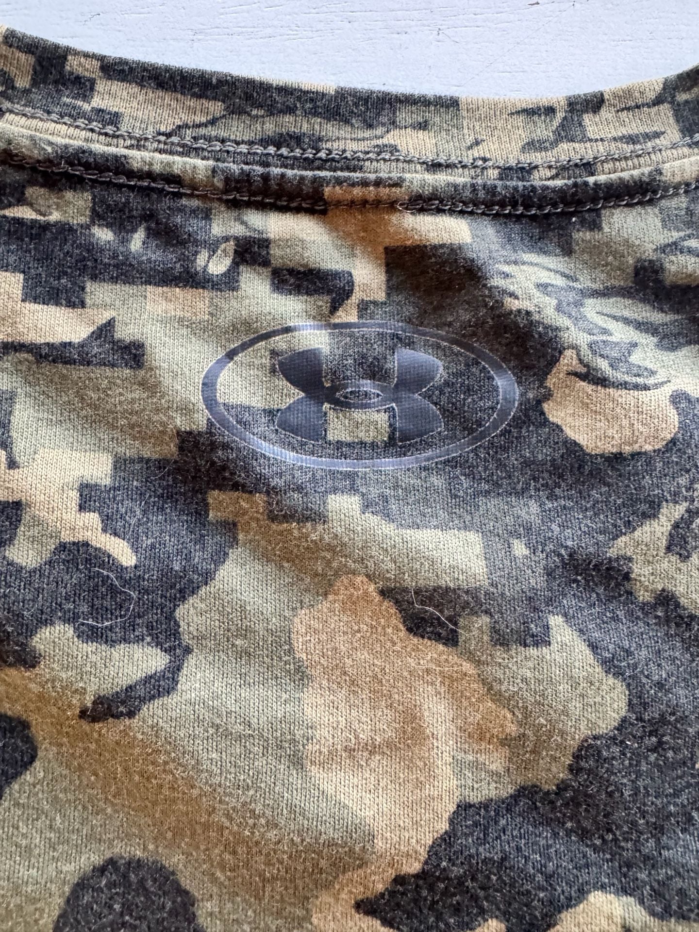 Under Armour Heatgear Camo T-Shirt Size Large Green Loose 6