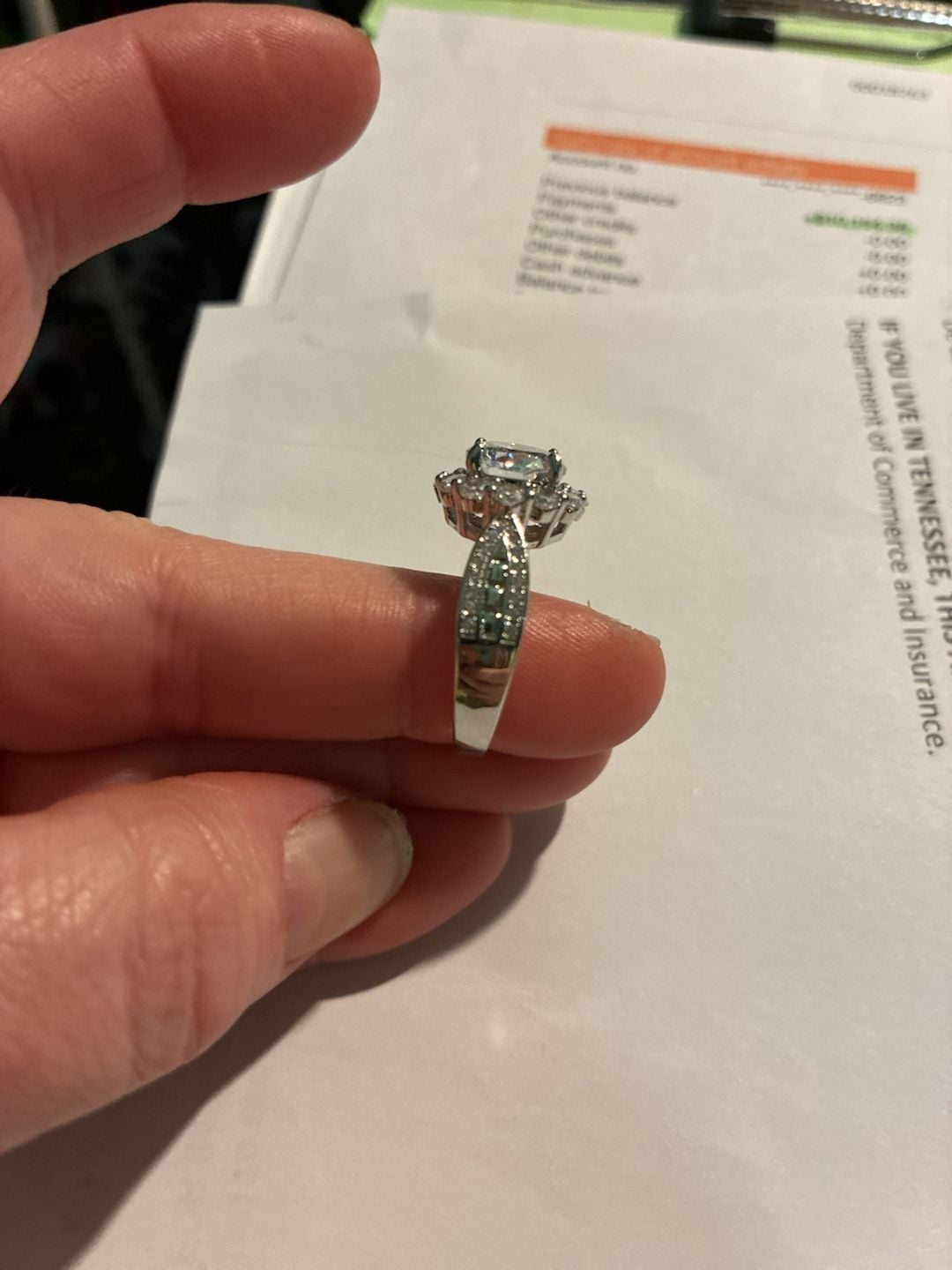 Buy Moissanite Round Cut Engagement Ring In Pave Style 3