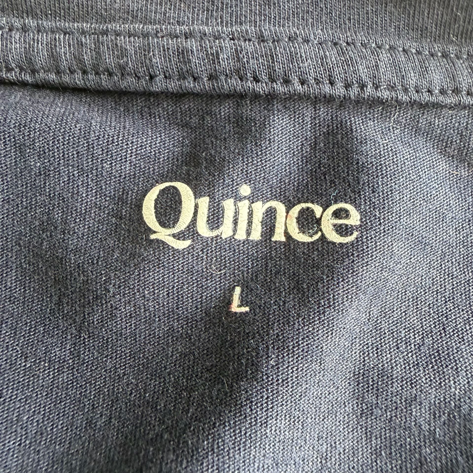 Quince Muscle Tank Size L Navy Blue Cotton Modal Sleeveless Top 4