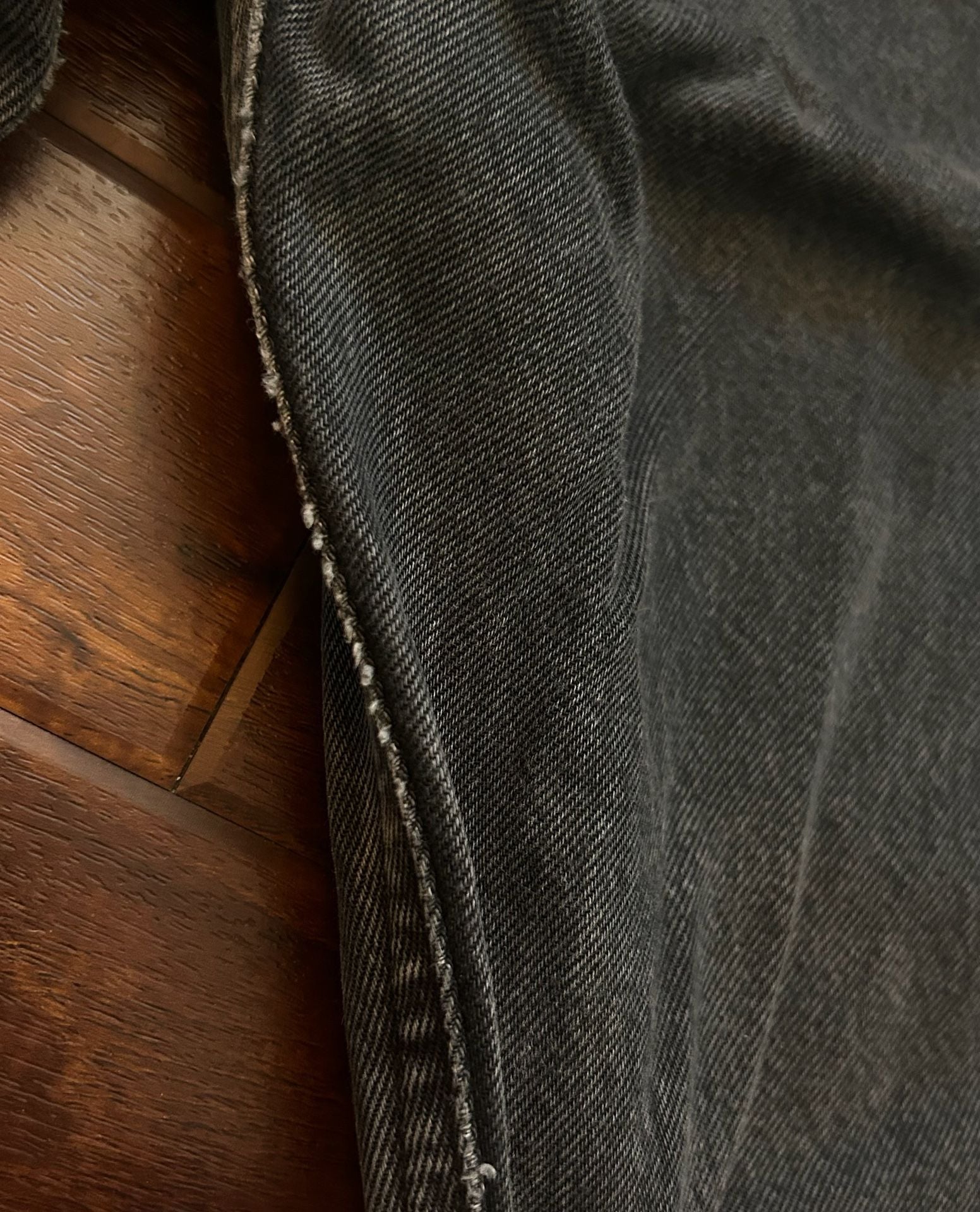 AGOLDE 90s Pinch Waist High Rise Straight Leg Jeans Charcoal Gray Frayed Hem EUC 11