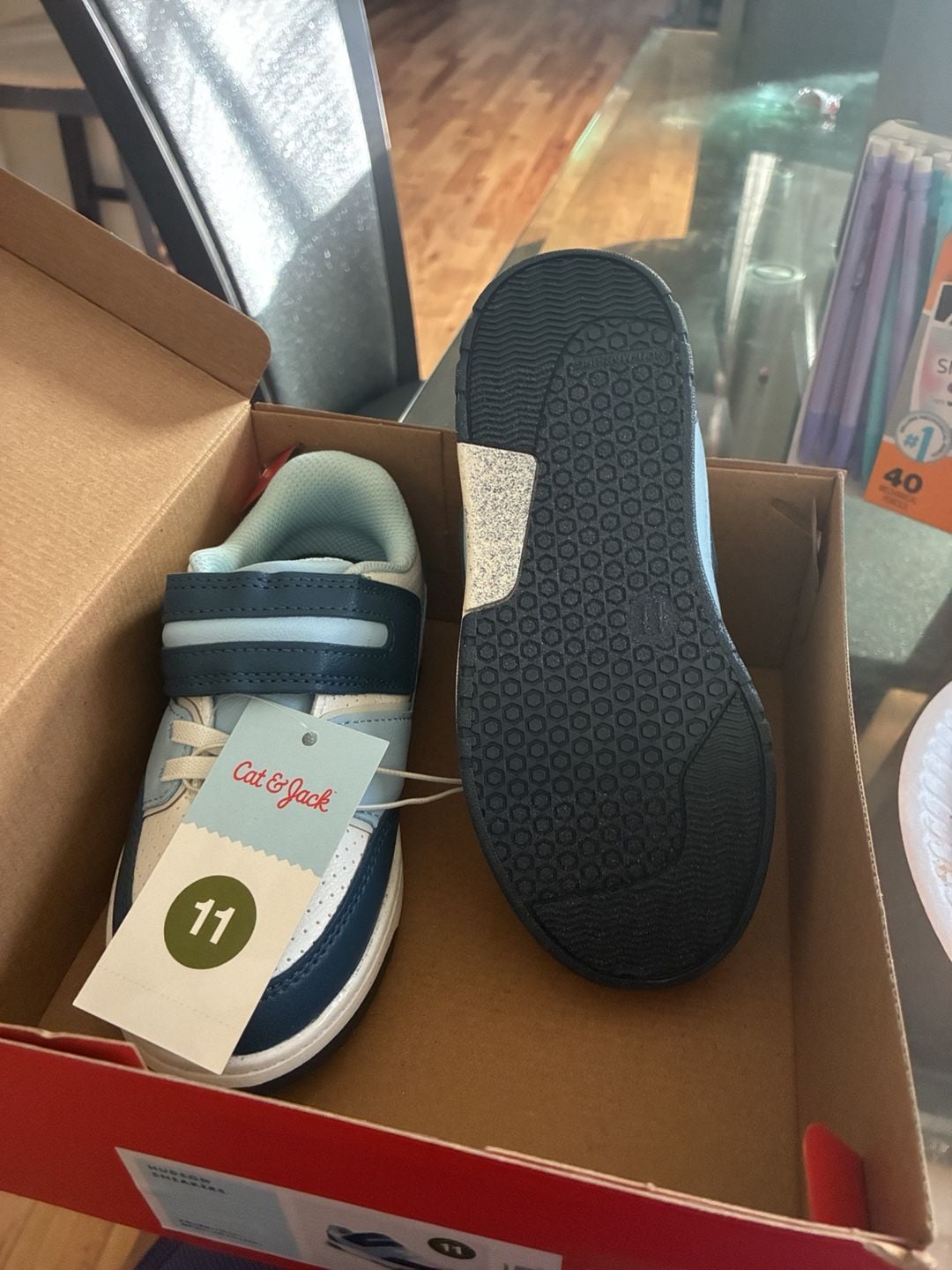 Cat & Jack Hudson Sneakers Size 11 Blue White 4
