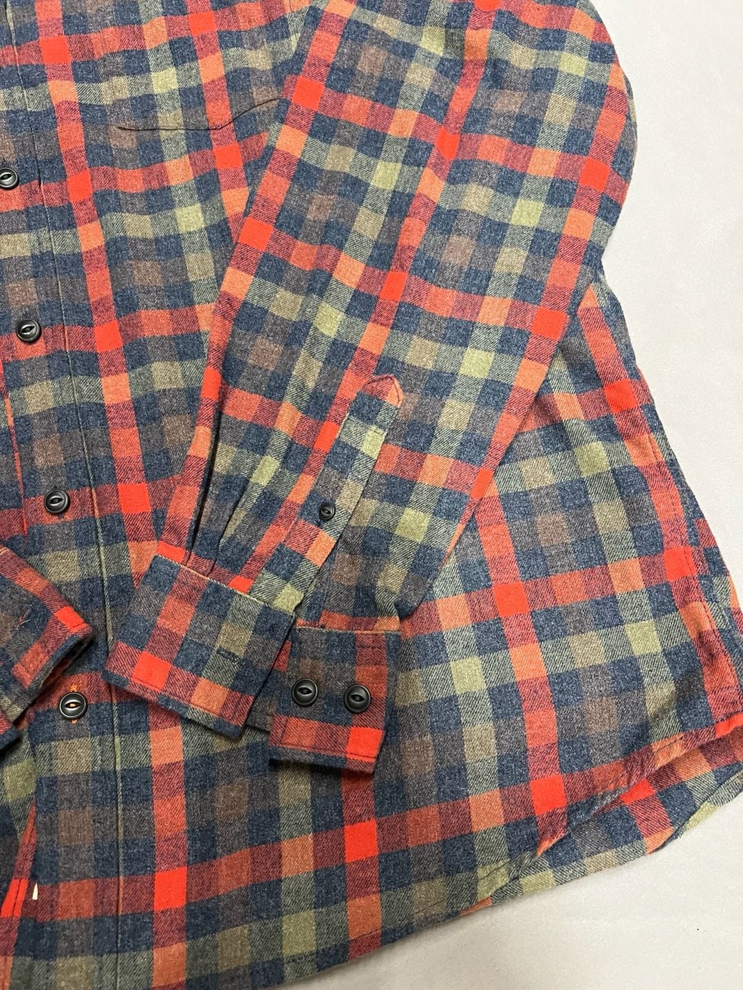 Weatherproof Vintage Plaid Flannel Shirt Size L button down red and green Top 4