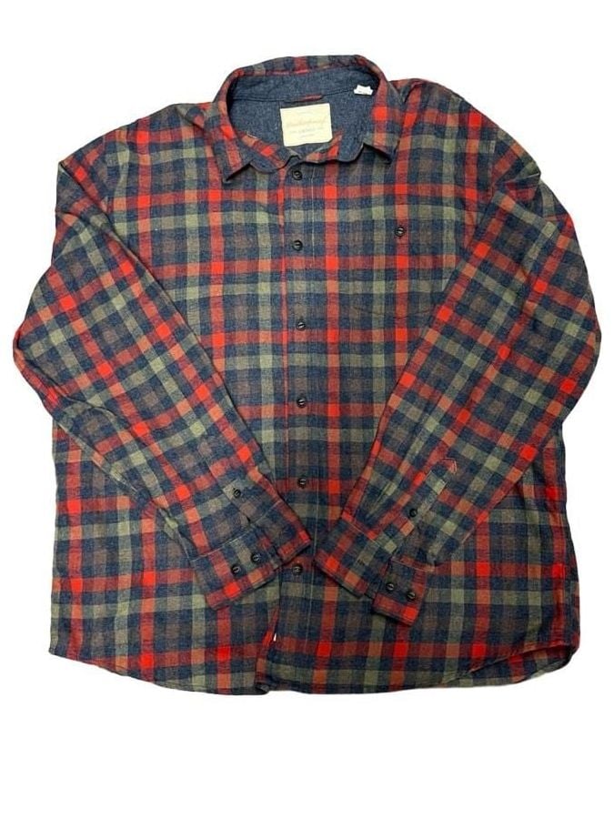 Weatherproof Vintage Plaid Flannel Shirt Size L button down red and green Top 2