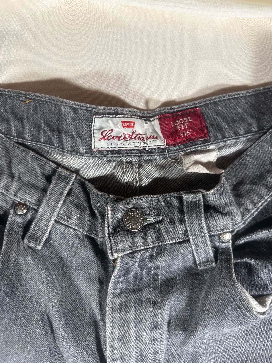 Levi Strauss Signature 545 Loose Fit Jeans Black Denim 4