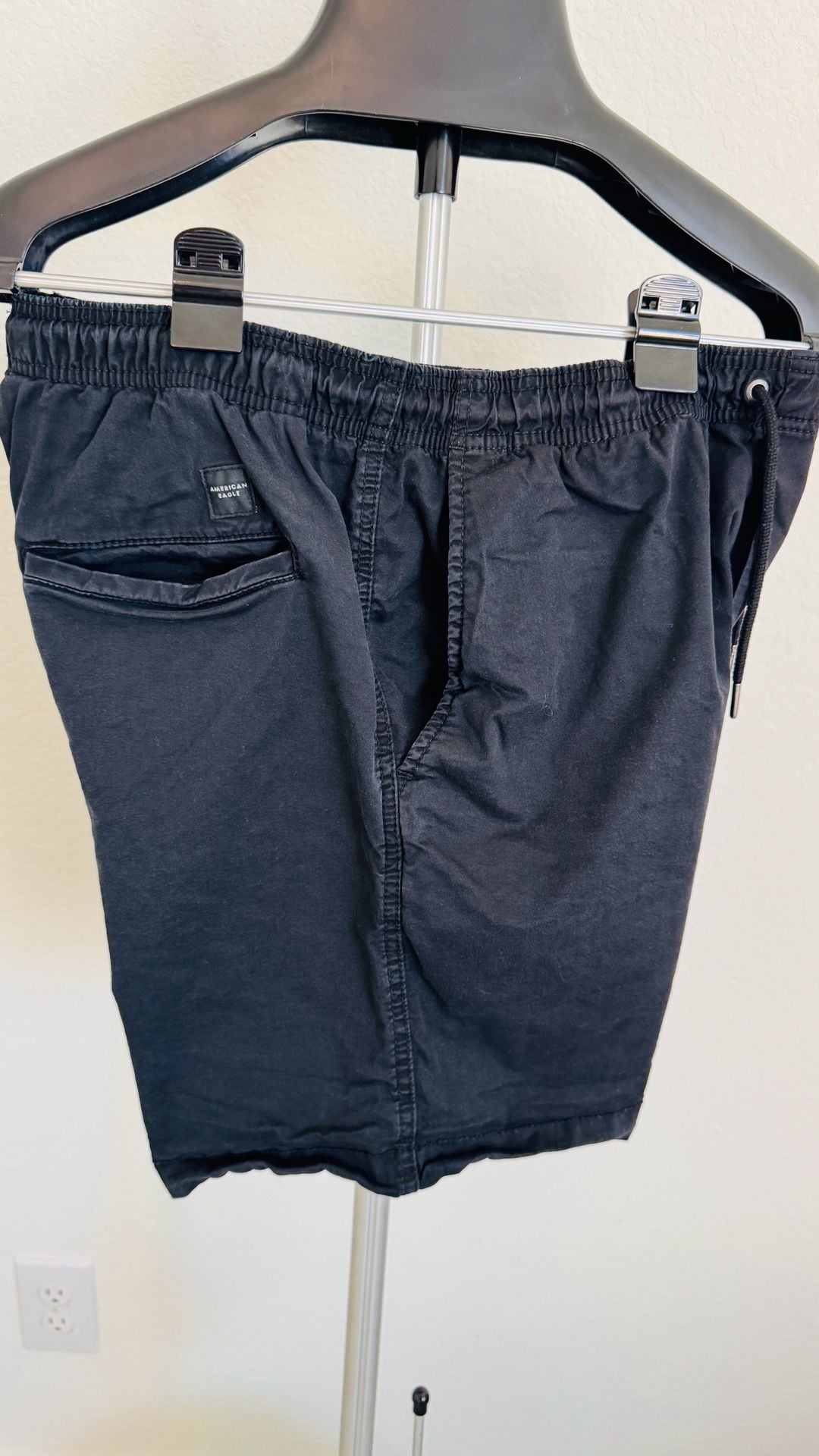 American Eagle Flex Pull-On Shorts Size M Black 1