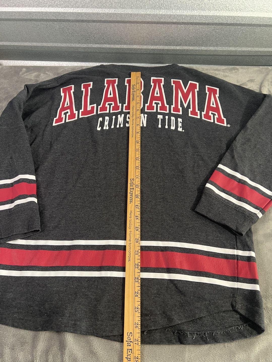 Colosseum Alabama Crimson Tide Long Sleeve Shirt Size M Charcoal Gray 8
