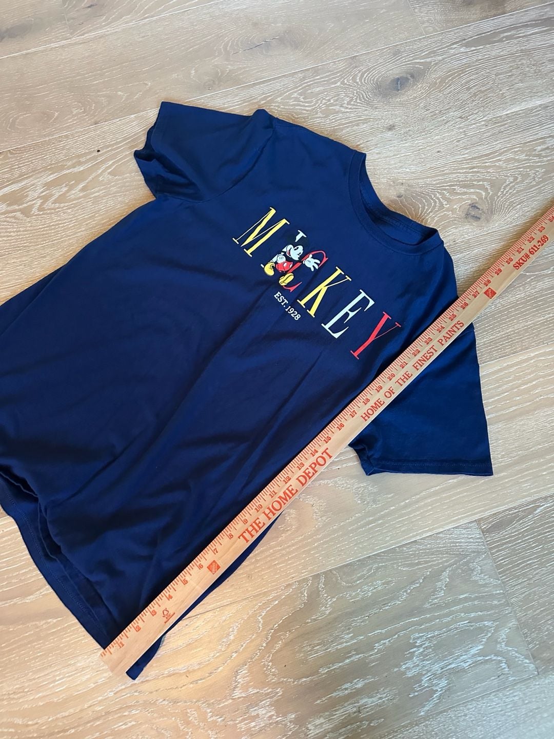 Disney Mickey Mouse Est 1928 T-Shirt Size L Navy Blue 4