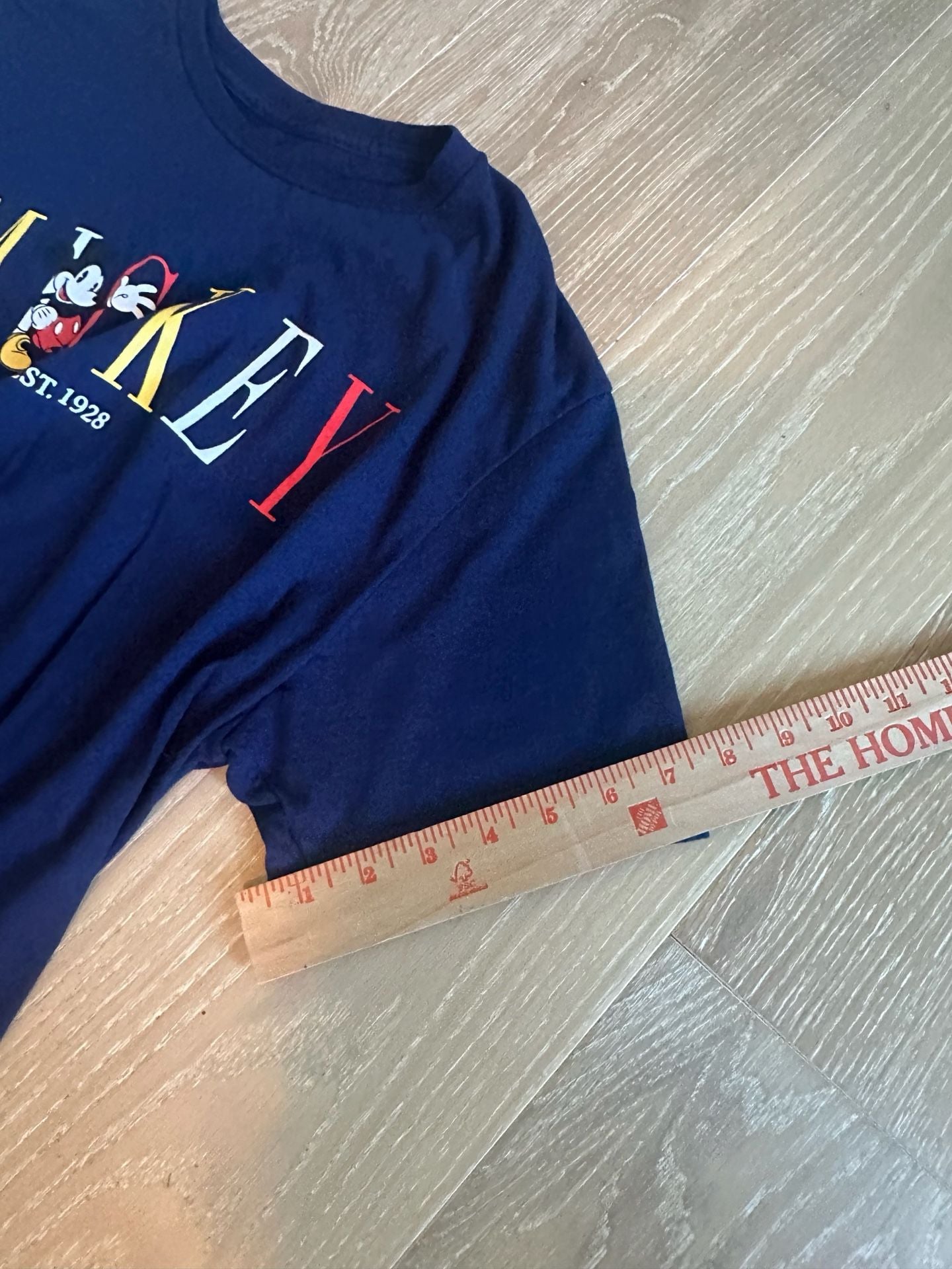 Disney Mickey Mouse Est 1928 T-Shirt Size L Navy Blue 7