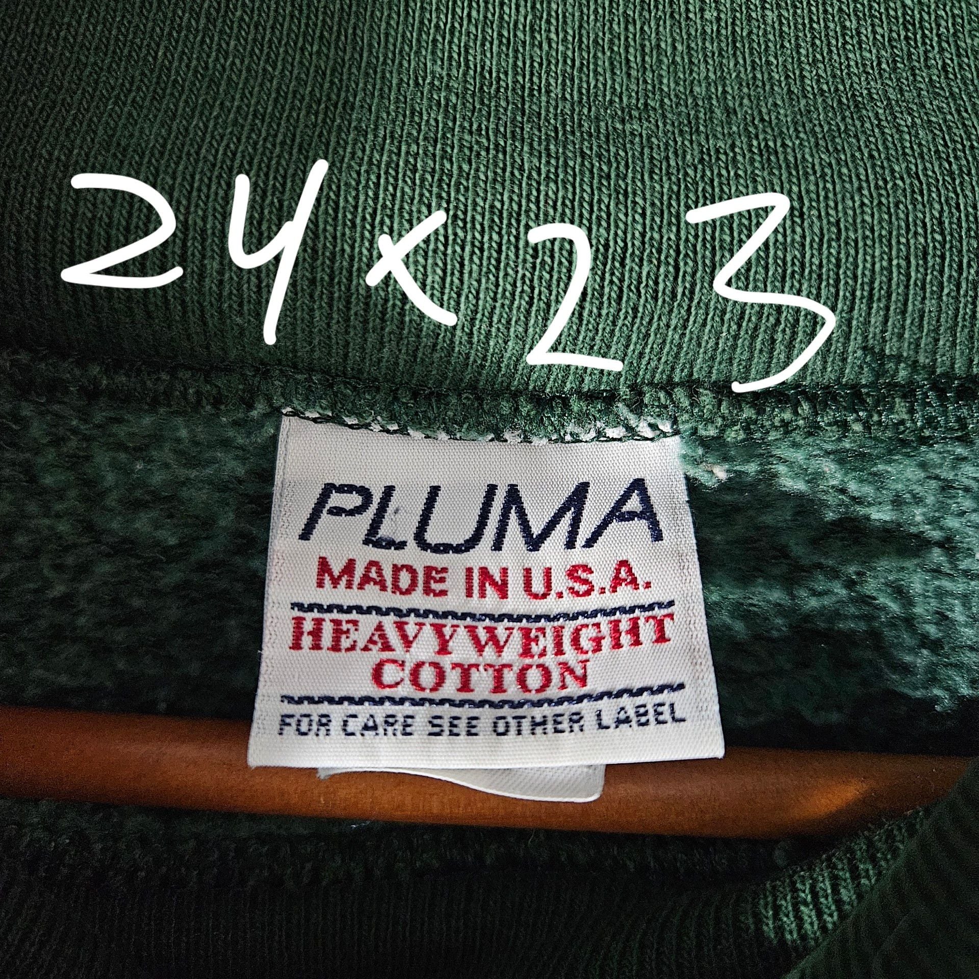 Pluma Mock Neck Sweatshirt Size L Green Heavyweight Made In USA 5