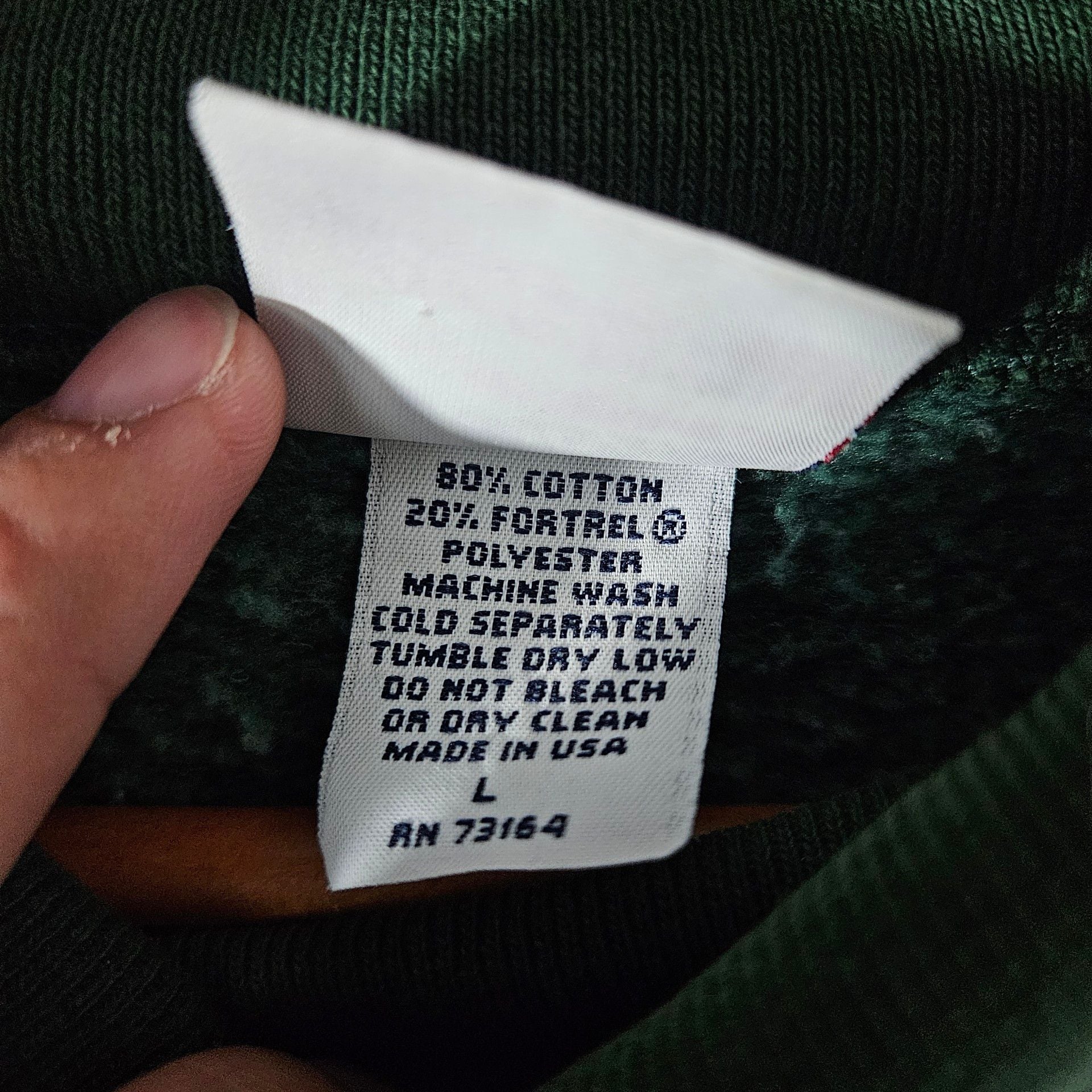 Pluma Mock Neck Sweatshirt Size L Green Heavyweight Made In USA 6