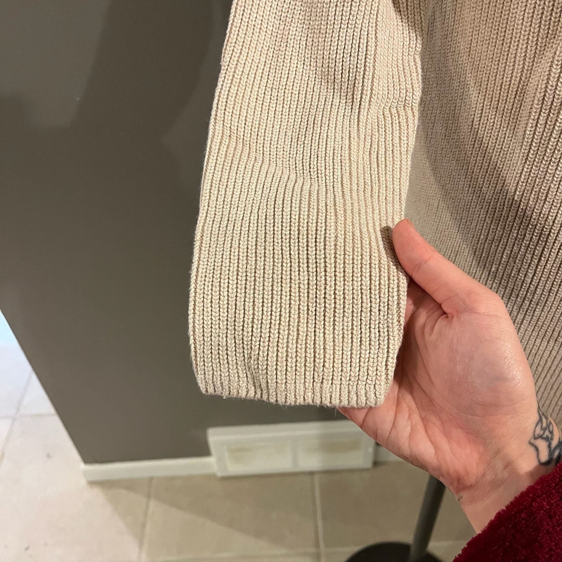 Old Navy Open-Front Cardigan Size XS Tan Ribbed Knit Pockets Fall Winter 7