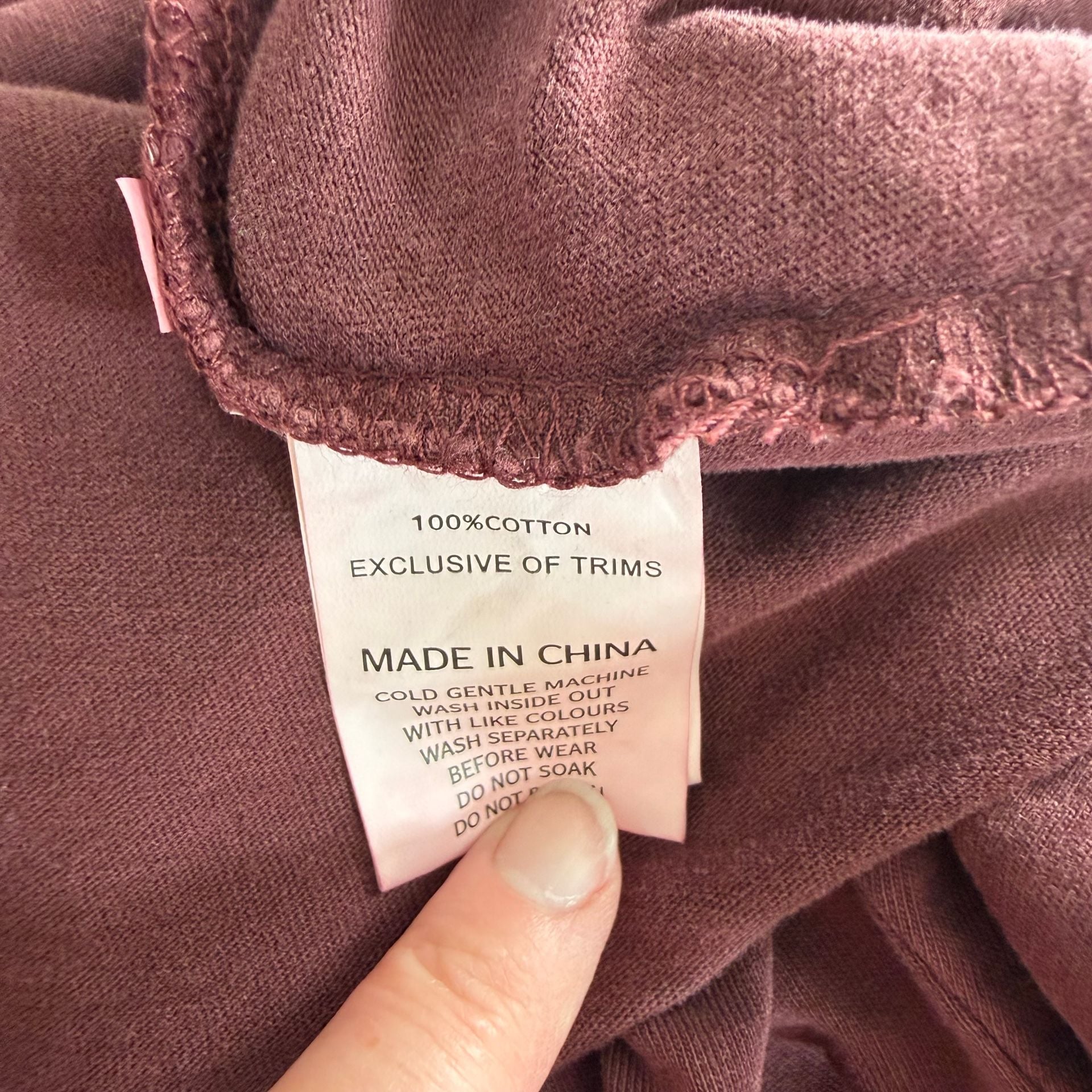 Academy Women T-Shirt Size L Burgundy Cotton Short Sleeve Relaxed Crop Top 5