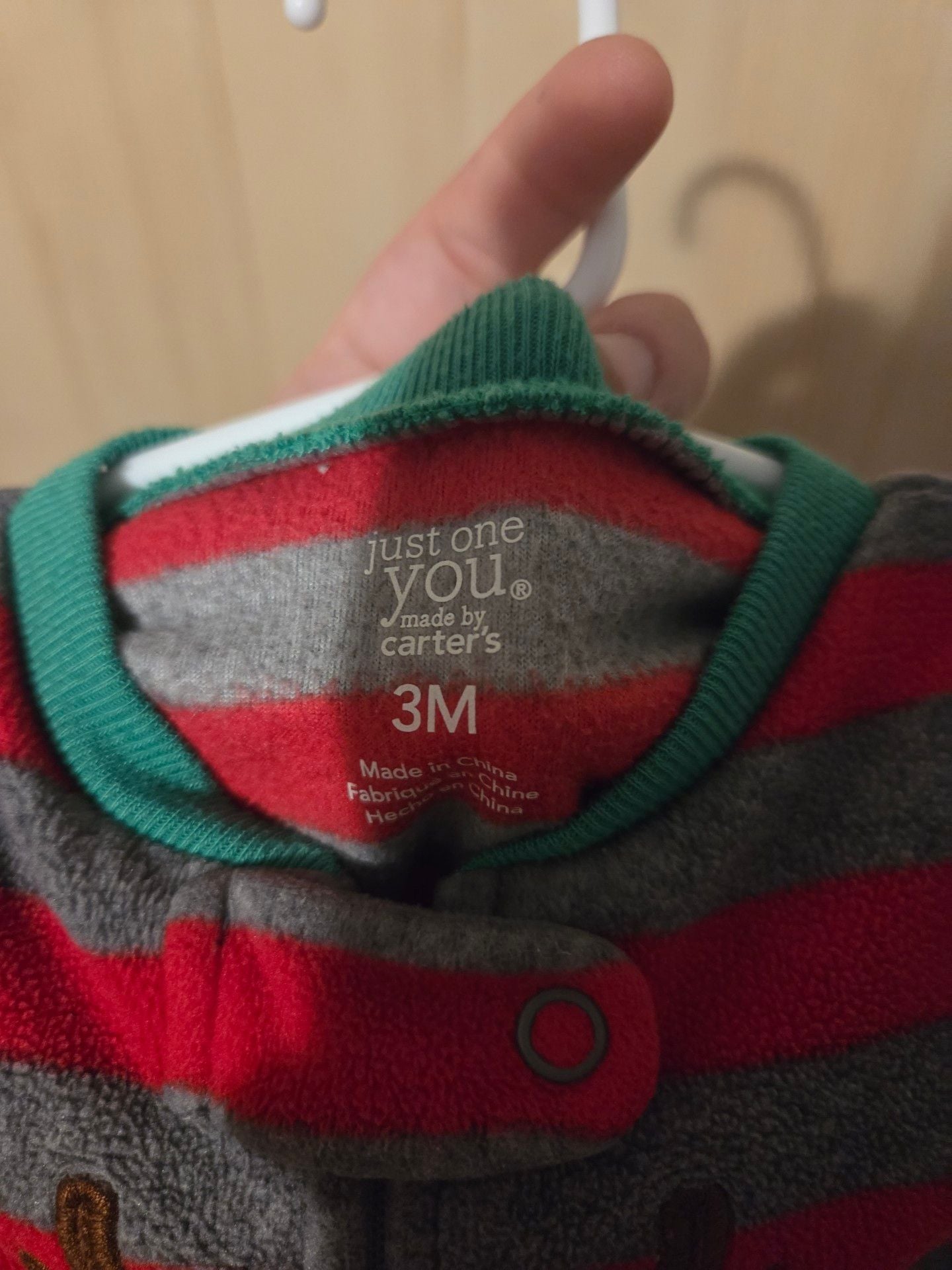 Just One You Reindeer Footed Sleeper Size 3M 7