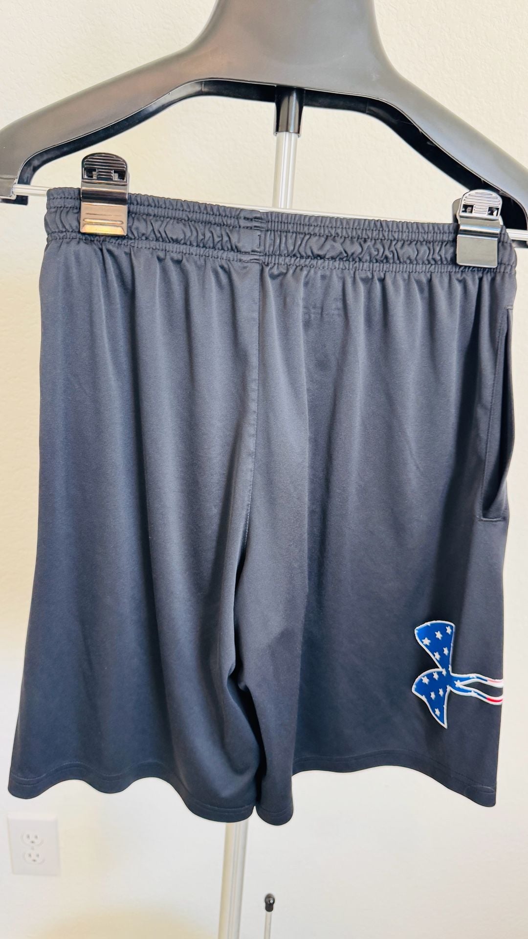 Under Armour Tech Big Flag Logo Shorts Size S Black American Flag 4