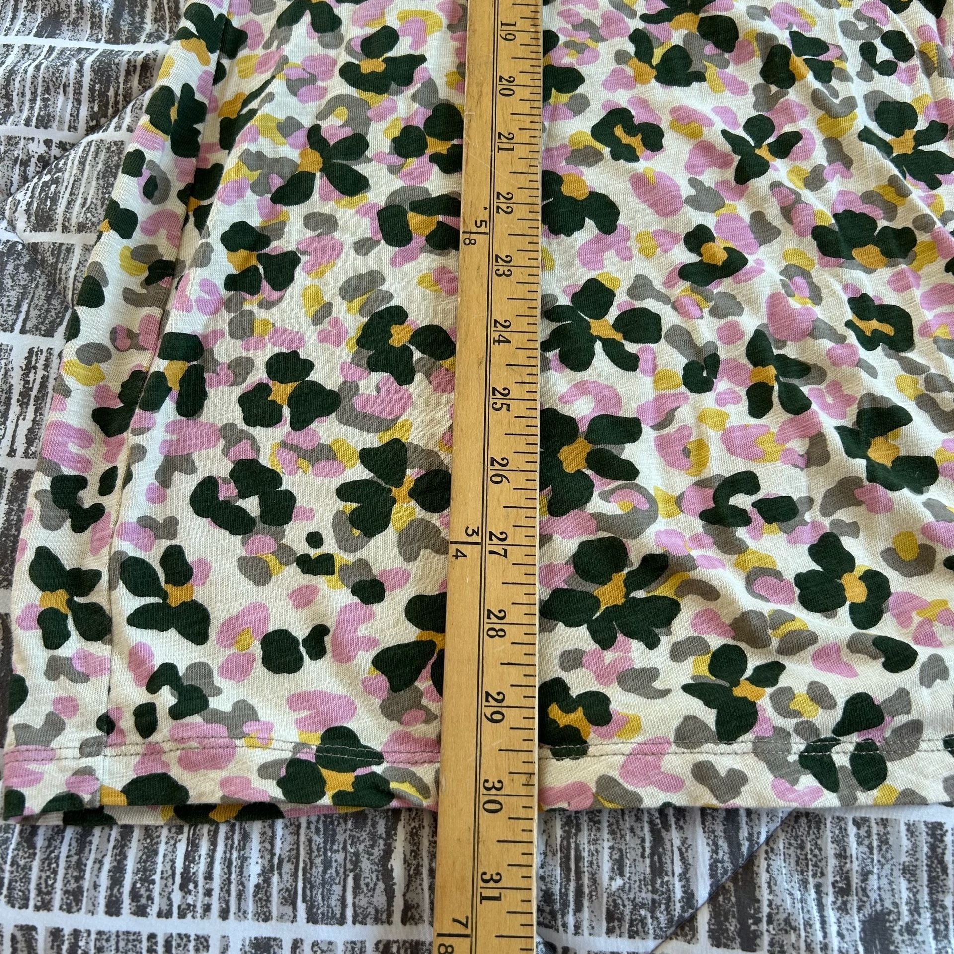 Sanctuary The Drawstring T-Shirt Dress Size S Green Scape Floral Mini 7