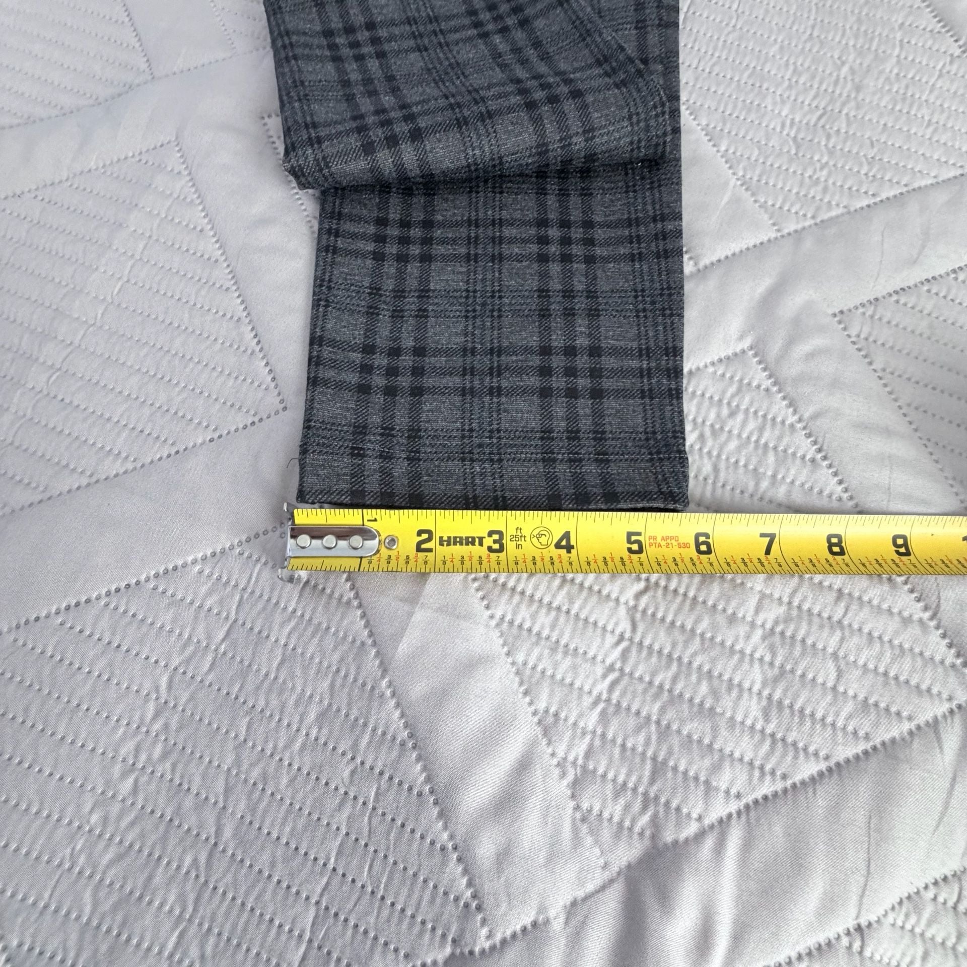 Calvin Klein Plaid Pull-On Pants Gray Stretch Skinny 10 8