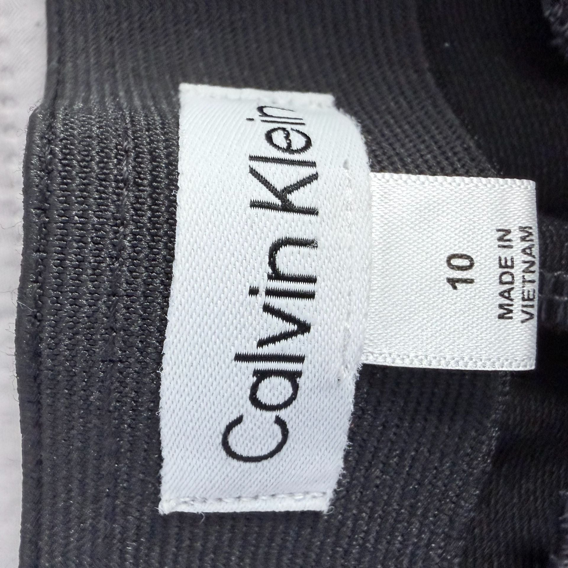 Calvin Klein Plaid Pull-On Pants Gray Stretch Skinny 10 9