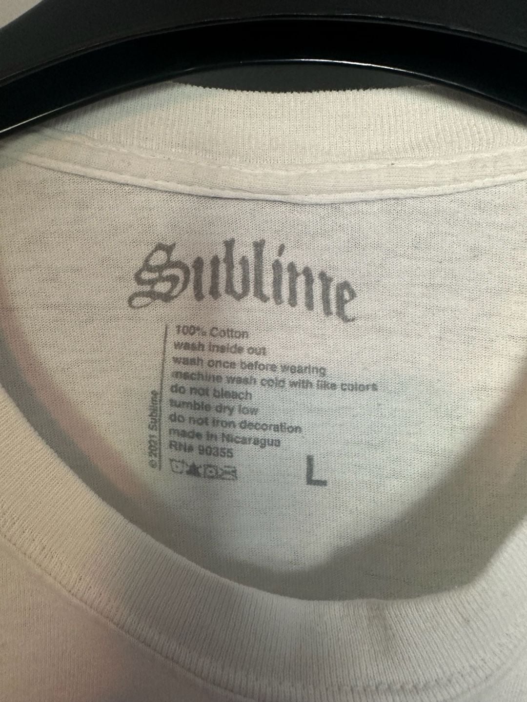 Sublime Graphic T-Shirt Size L White Sun Flame Band Tee 5