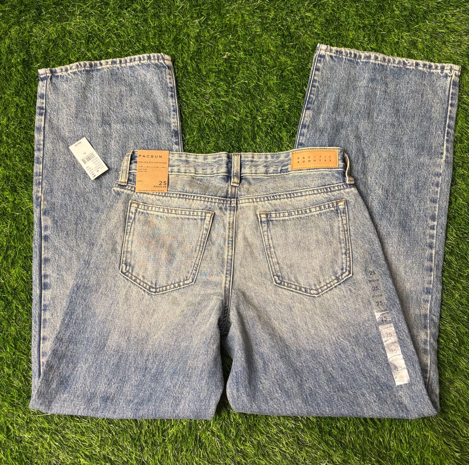 Pacsun Zoe Low Rise Girlfriend Jeans Size 25 Nicola Blue Denim 2