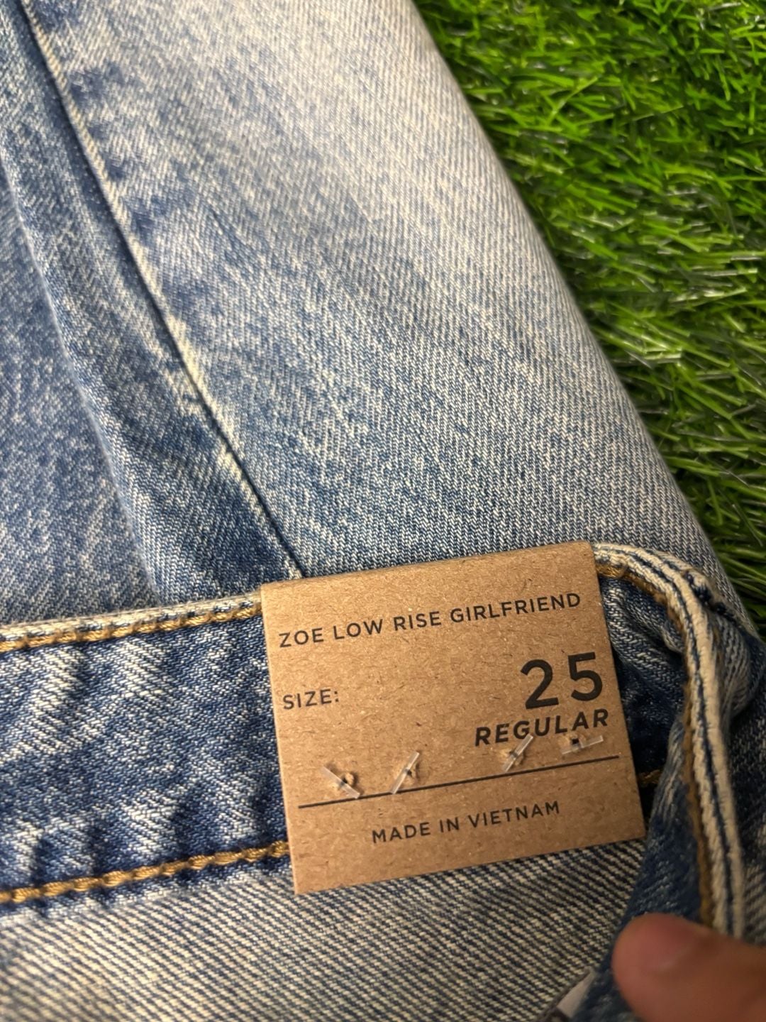 Pacsun Zoe Low Rise Girlfriend Jeans Size 25 Nicola Blue Denim 4