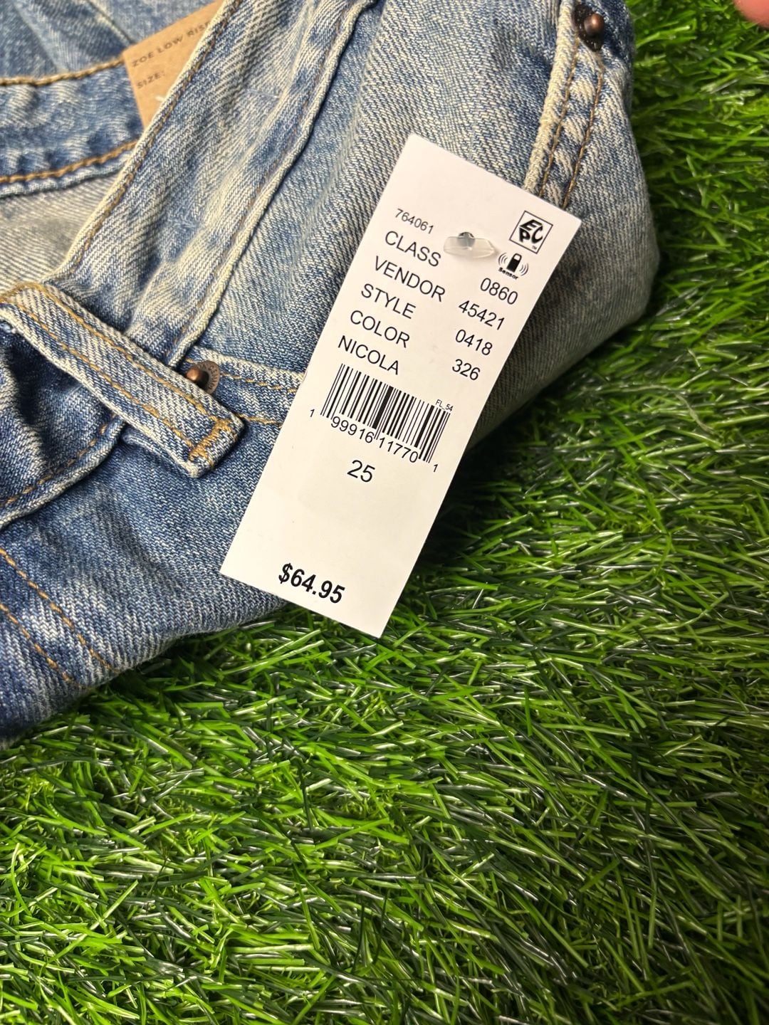 Pacsun Zoe Low Rise Girlfriend Jeans Size 25 Nicola Blue Denim 5