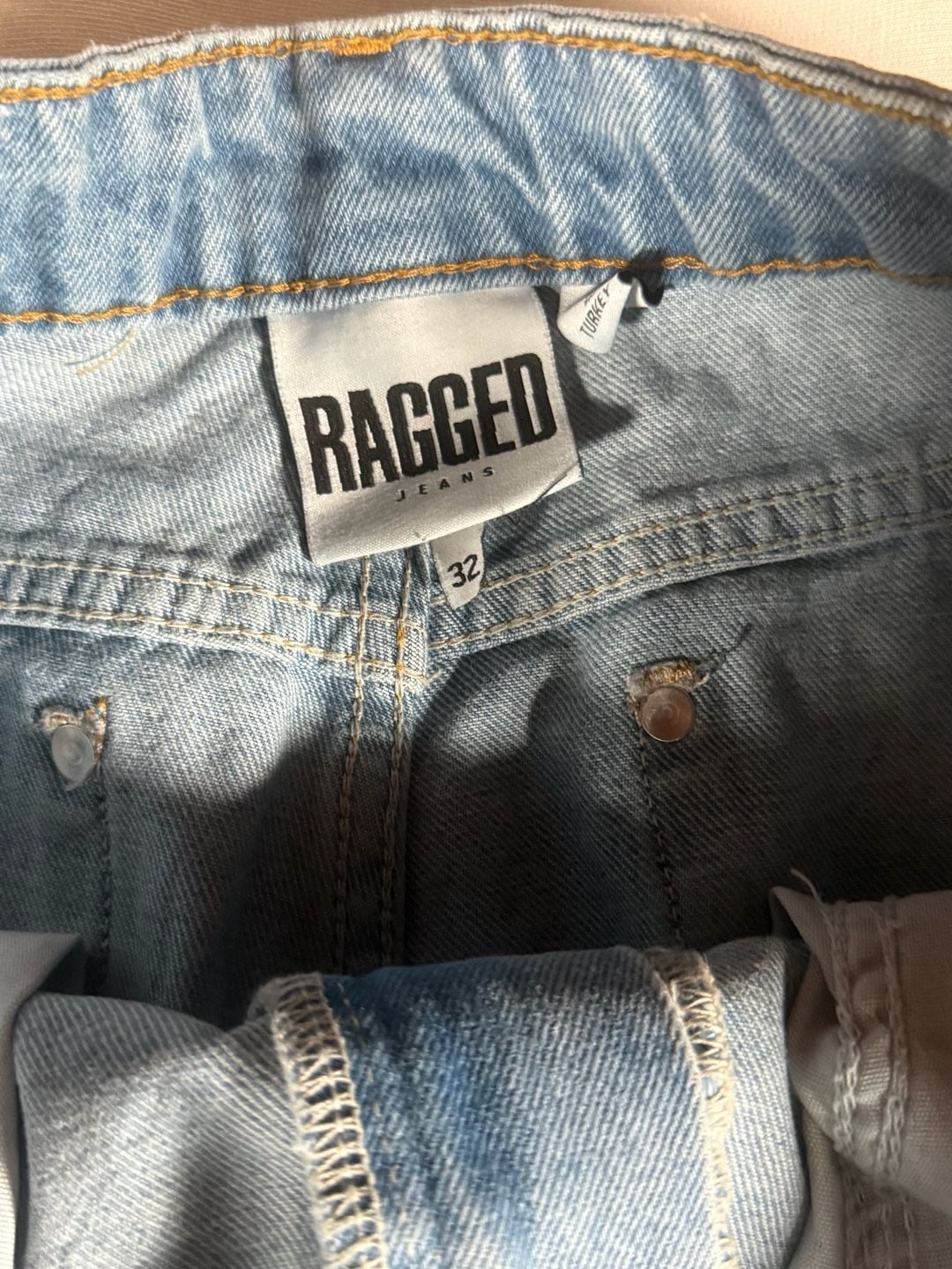 Ragged Jeans Denim Jeans Size 32 Light Wash Straight Leg 4
