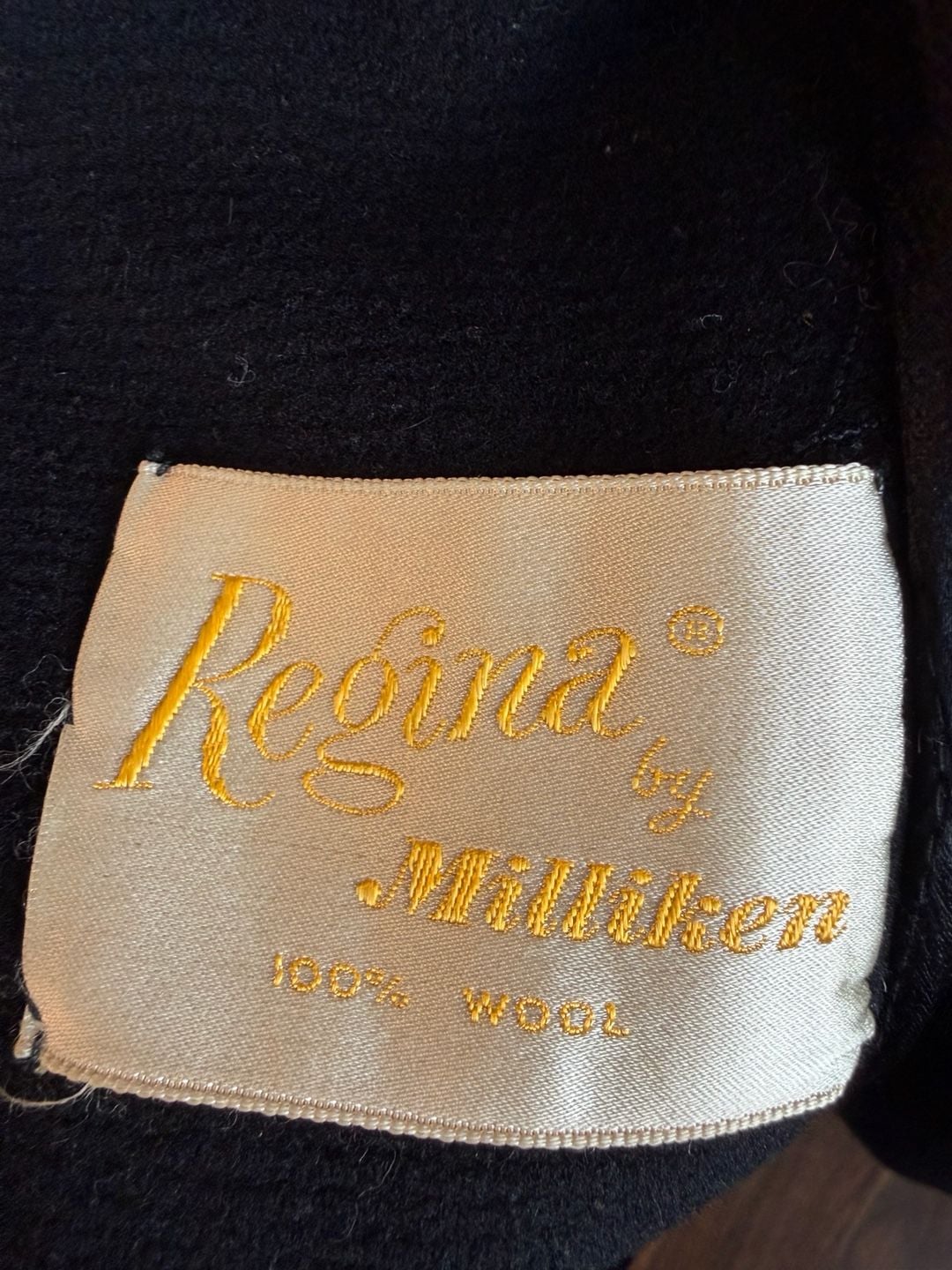 Regina by Milliken Black Wool Fur Collar Coat 6