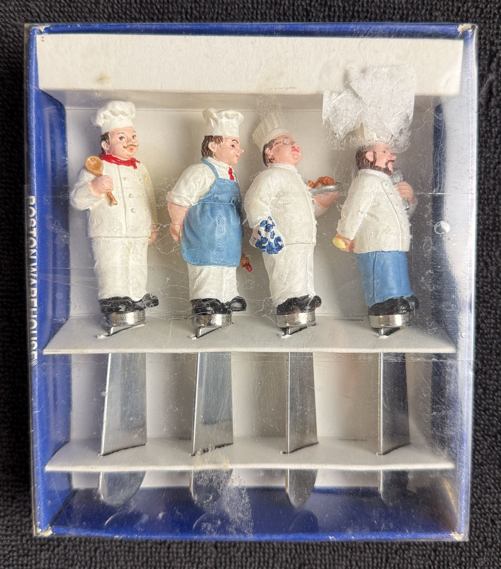Boston Warehouse Chef Figurine Spreaders Set of Four Stainless Steel Knives 2