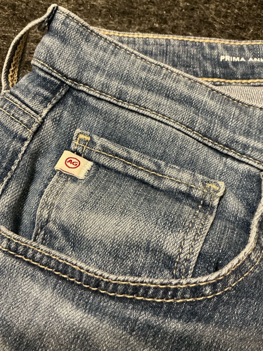 ADRIANO GOLDSCHMIED Straight Leg Lauren Cropped Jeans Womens Size 31 Blue  9