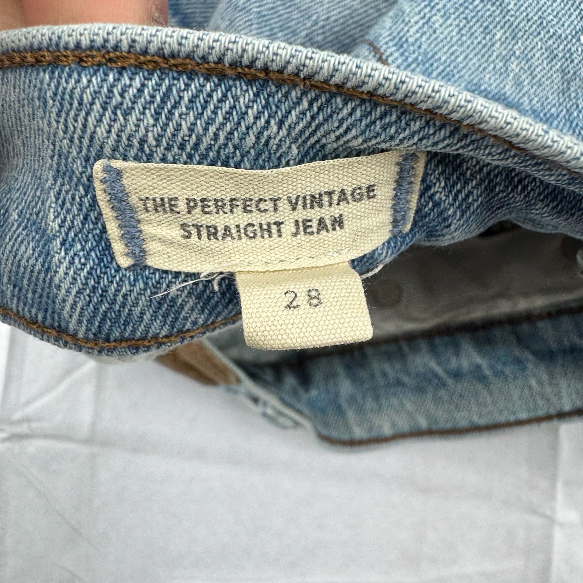 Madewell The Perfect Vintage Distressed Straight Jean Size 28 4