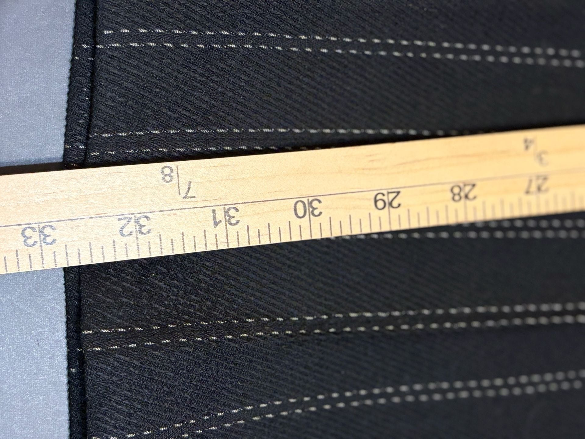 Laurel Pinstripe Dress Pants Size 42 Black Wool Blend Suit Trousers 7