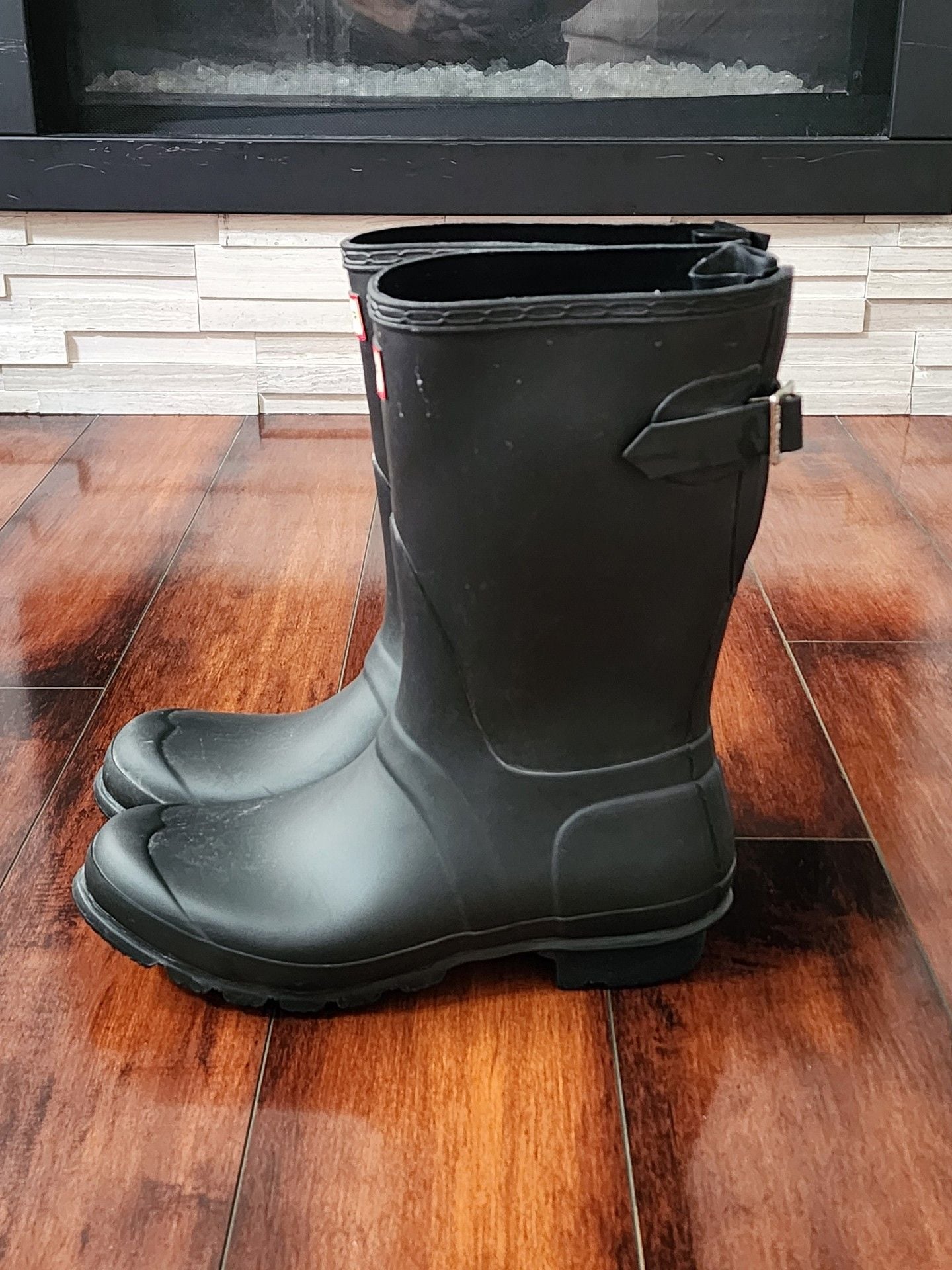 Hunter Original Short Rain Boots Black Women’s 9 4