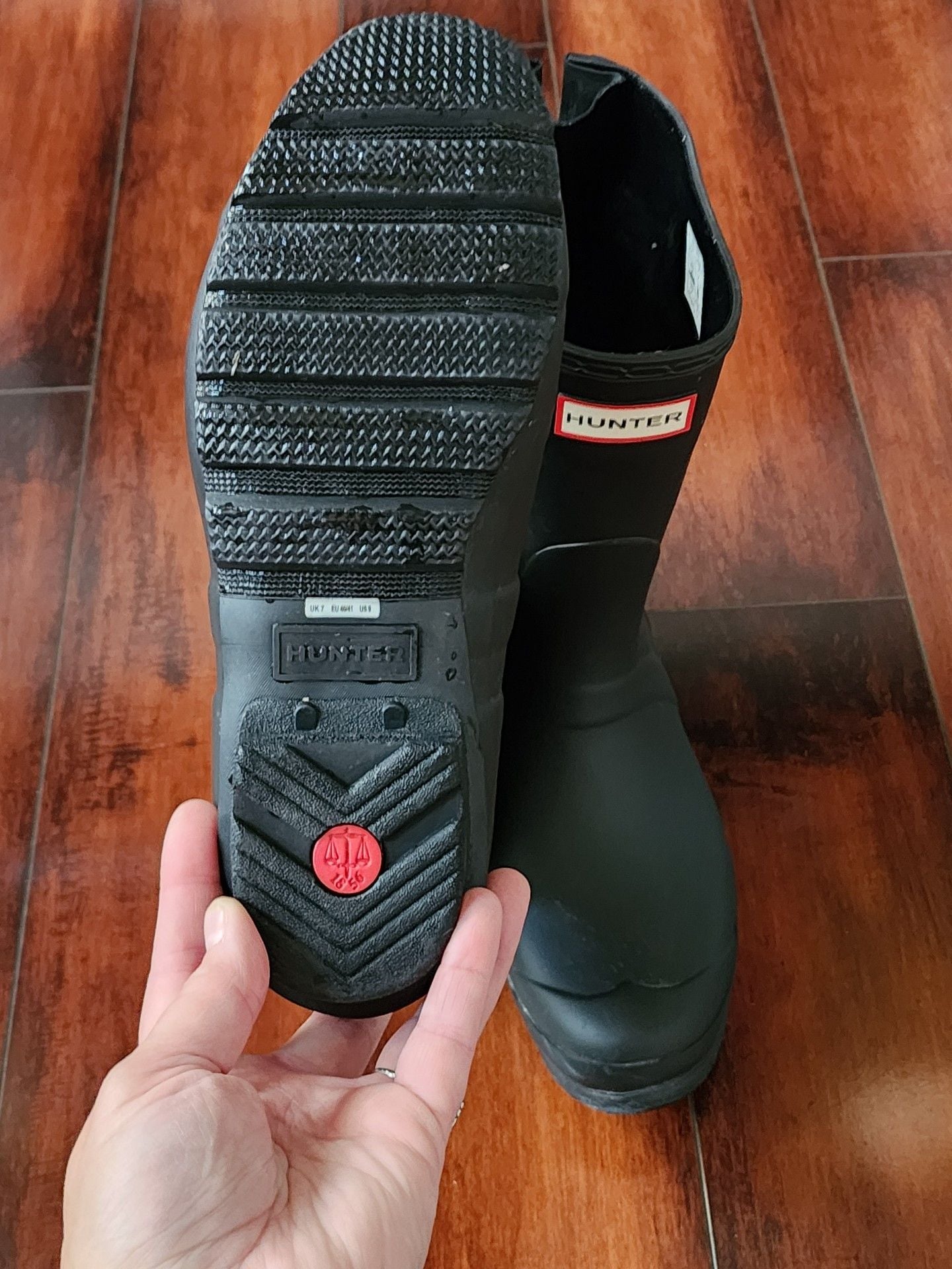 Hunter Original Short Rain Boots Black Women’s 9 8