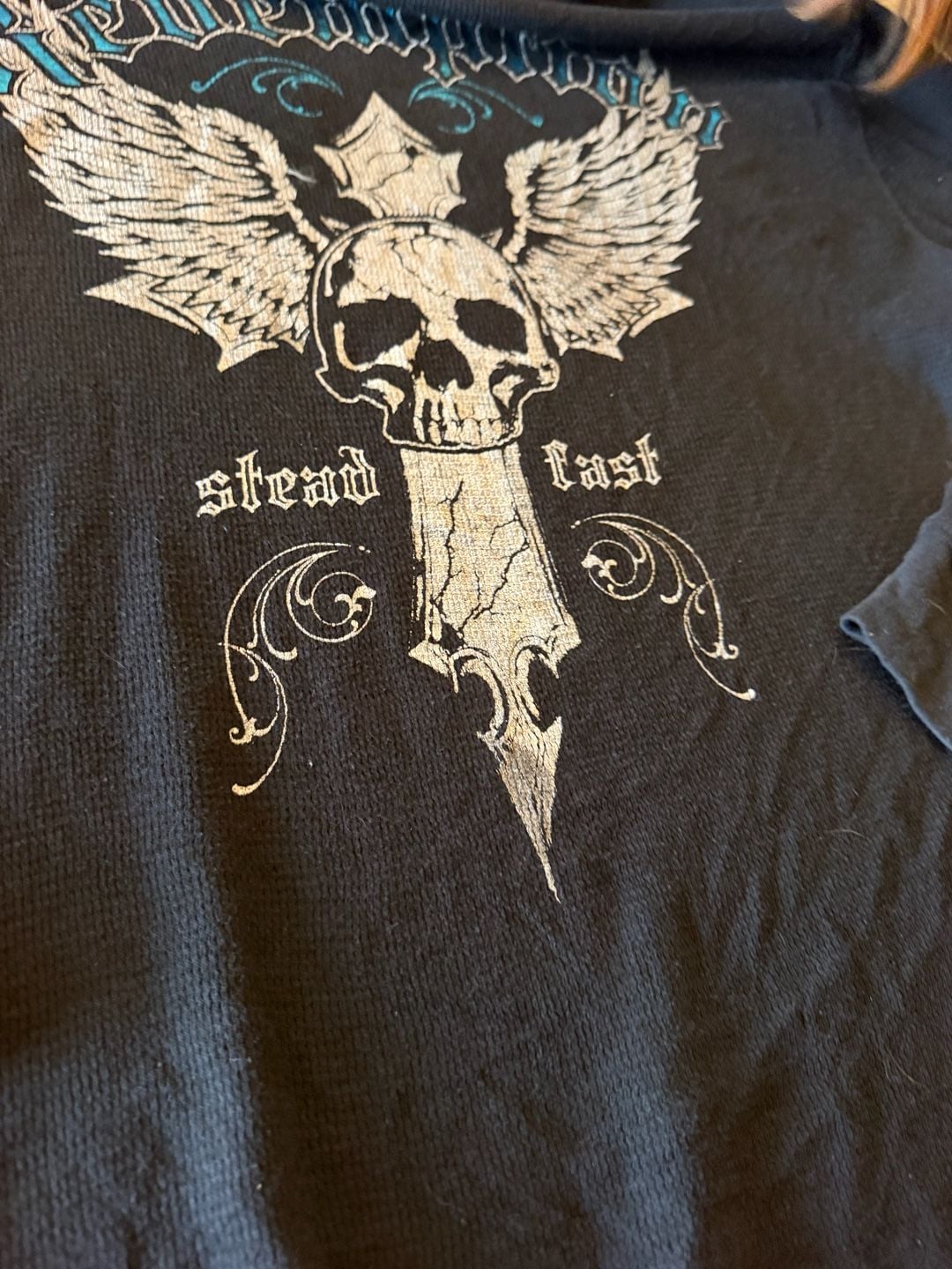 Carbon Black Redemption Skull Cross Thermal Long Sleeve Shirt Size 2XL 4