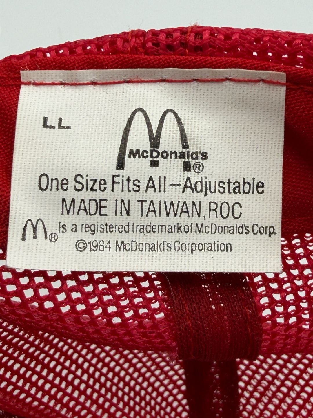 Vintage 1984 McDonalds USA Olympics Trucker Hat Snapback Red White Blue 7