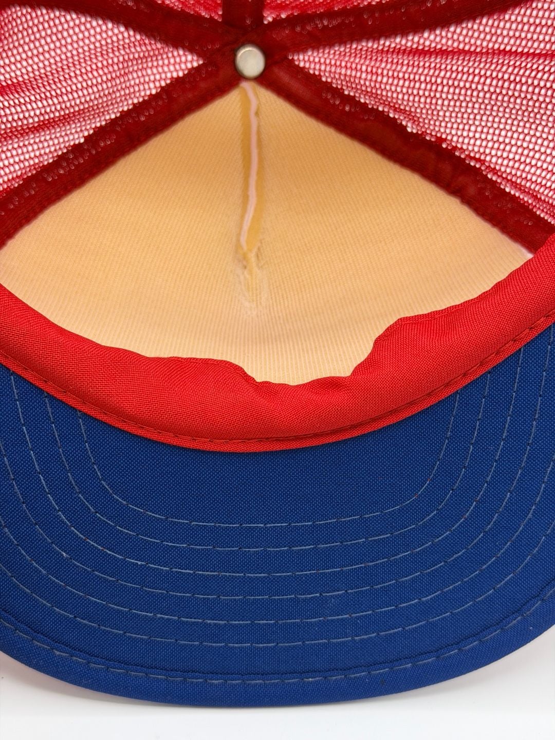 Vintage 1984 McDonalds USA Olympics Trucker Hat Snapback Red White Blue 8